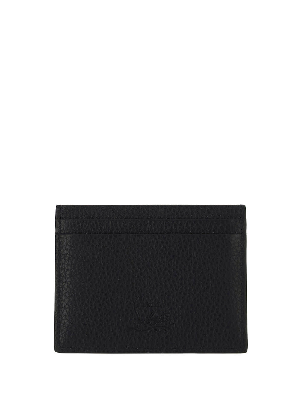 Shop Christian Louboutin Kios Card Holder In Black/black