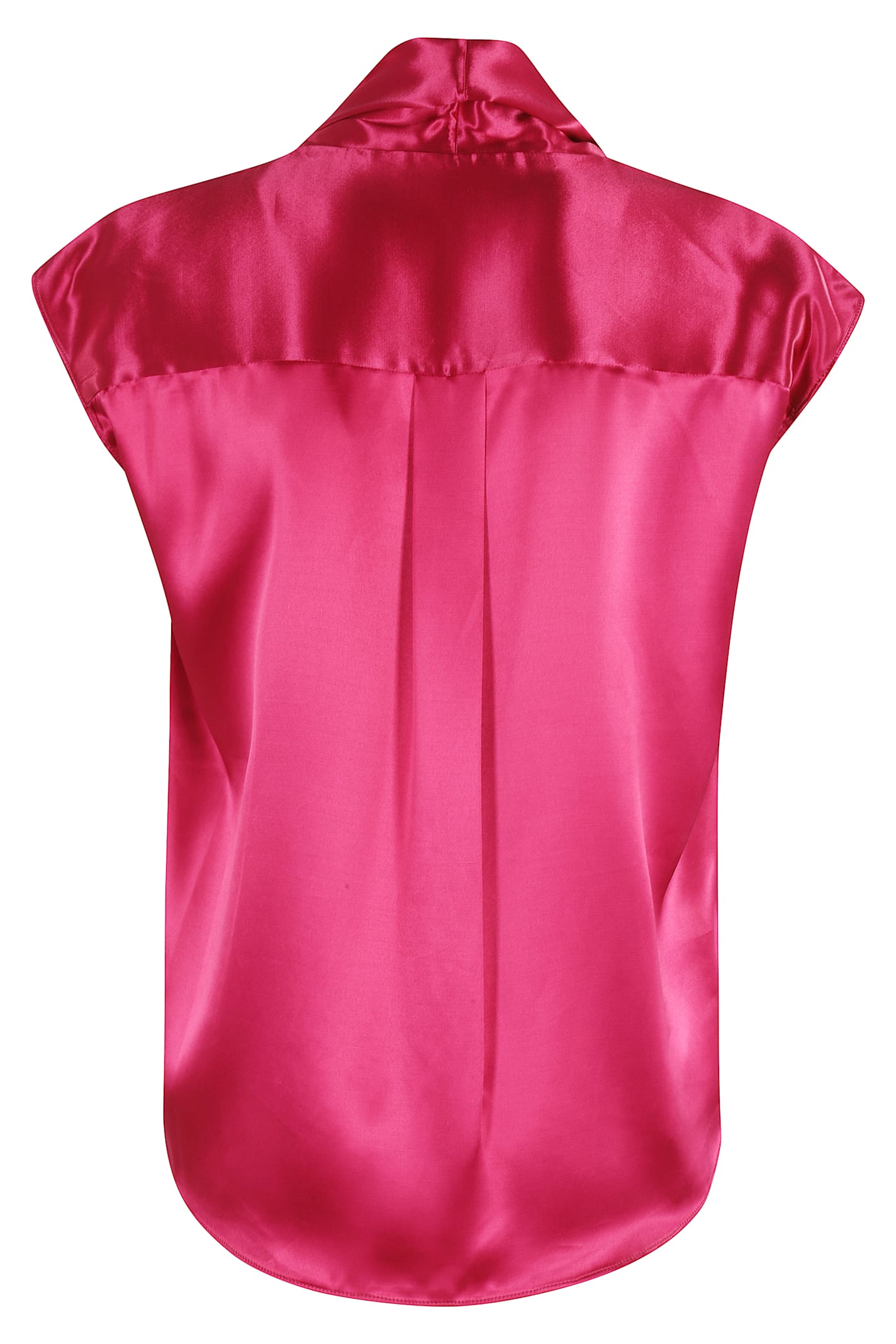 Alberta Ferretti Camicia Raso Lucido In Red