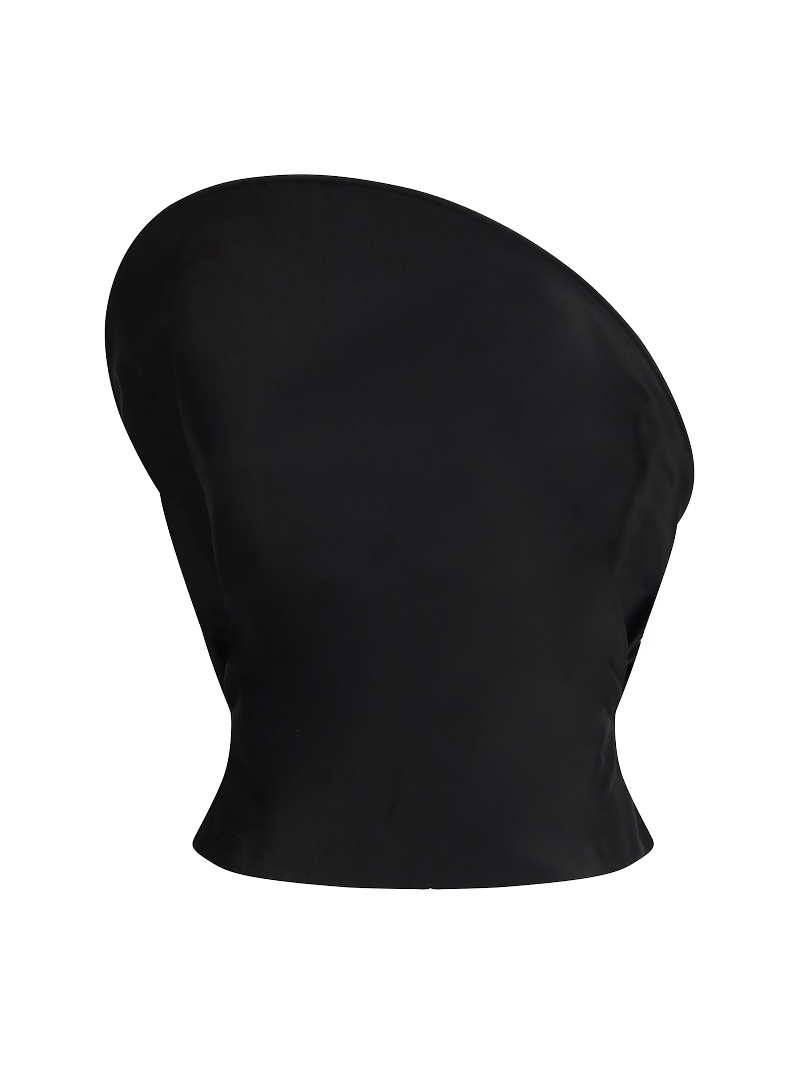 Magda Butrym Sculptural One-shoulder Bustier With Architectural Elements In Black