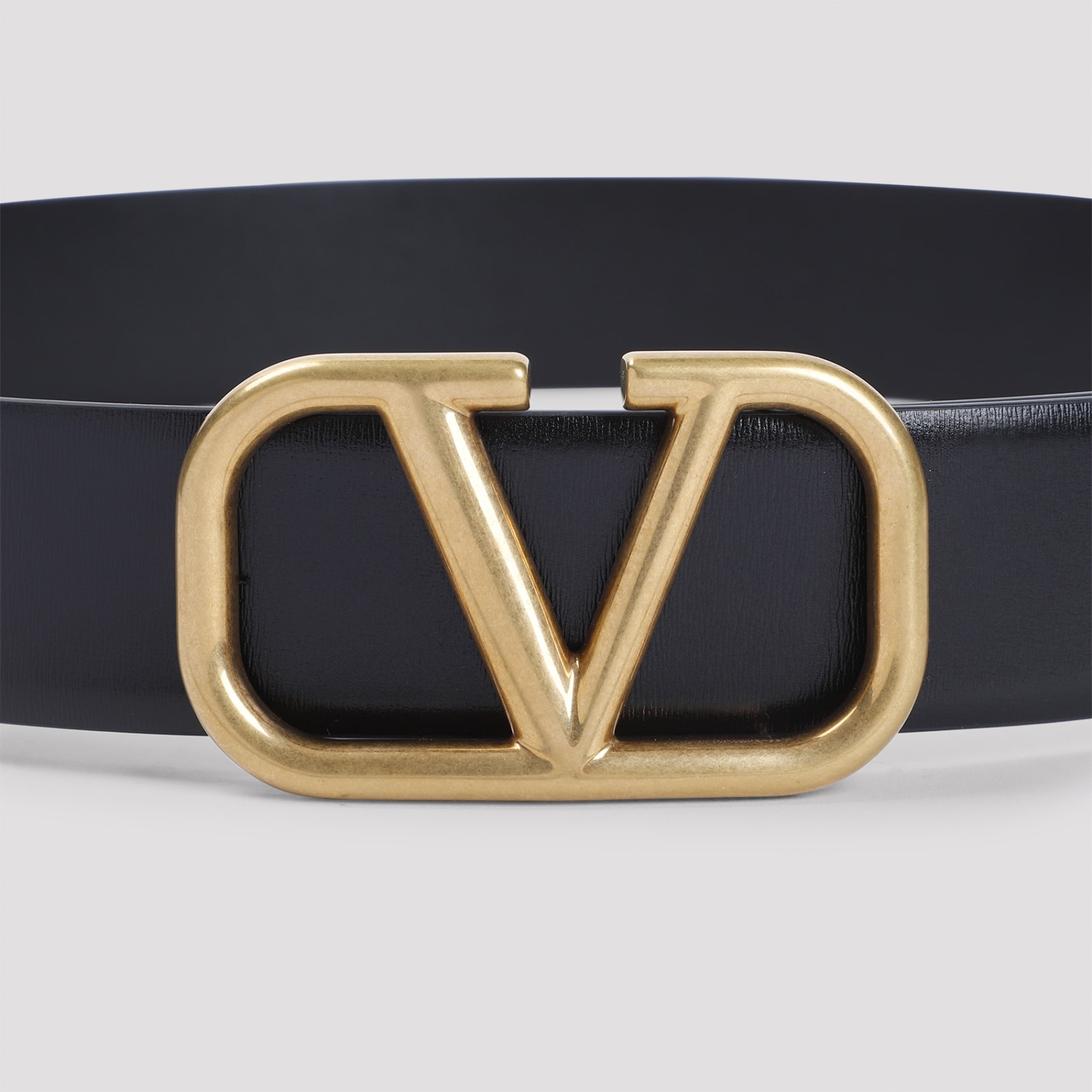 Shop Valentino Vlogo Signature Buckled Belt In No Nero