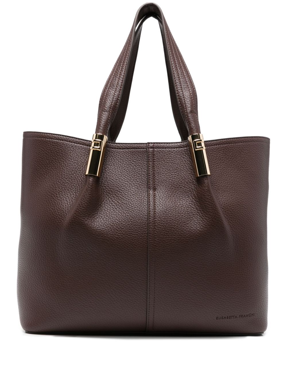 Elisabetta Franchi Shopping Bag In Brown