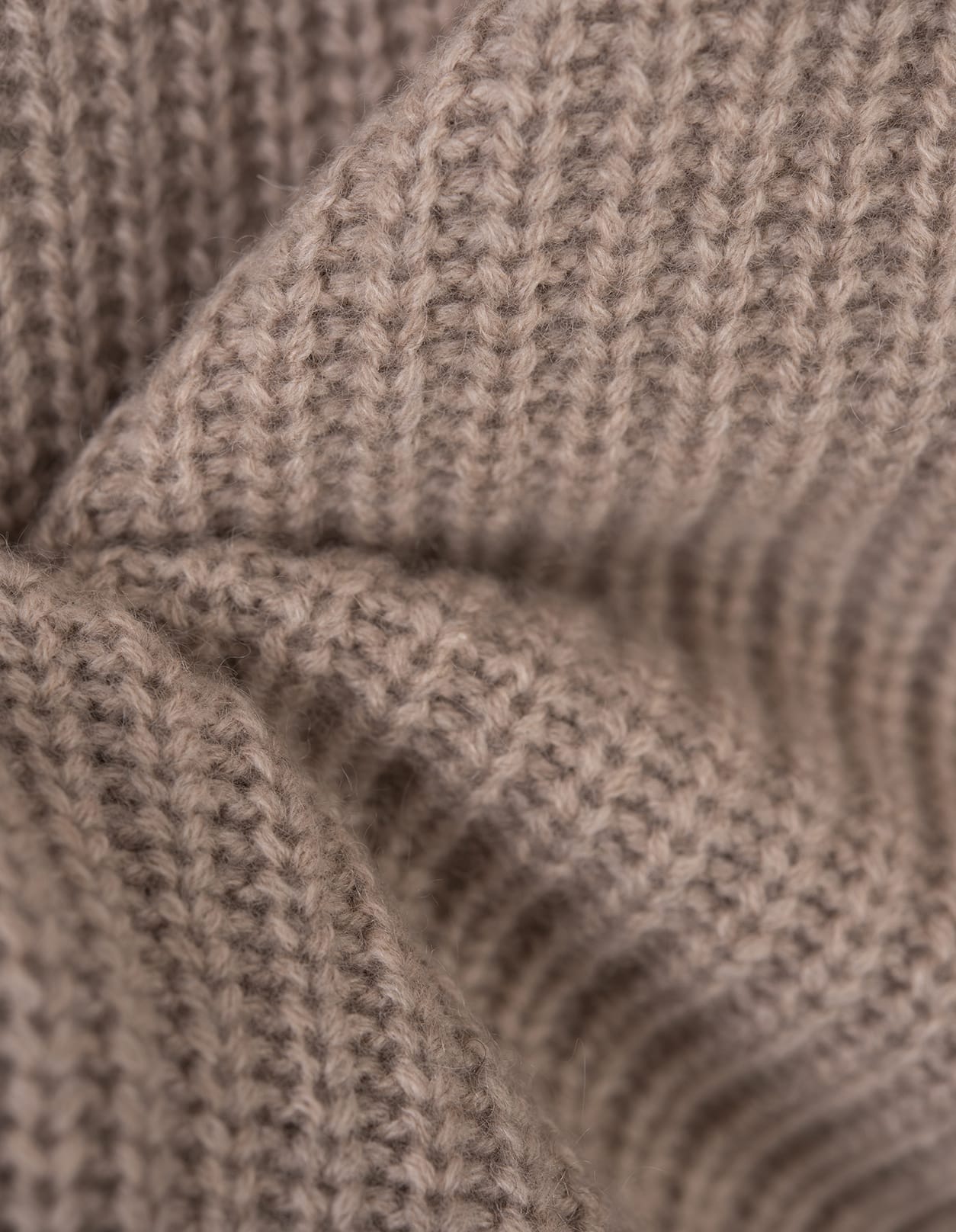P.a.r.o.s.h Want High Neck Sweater In Sand Ribbed Cashmere In Brown