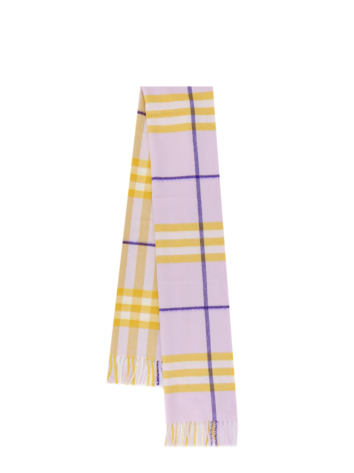 Shop Burberry Scarf In Lilac