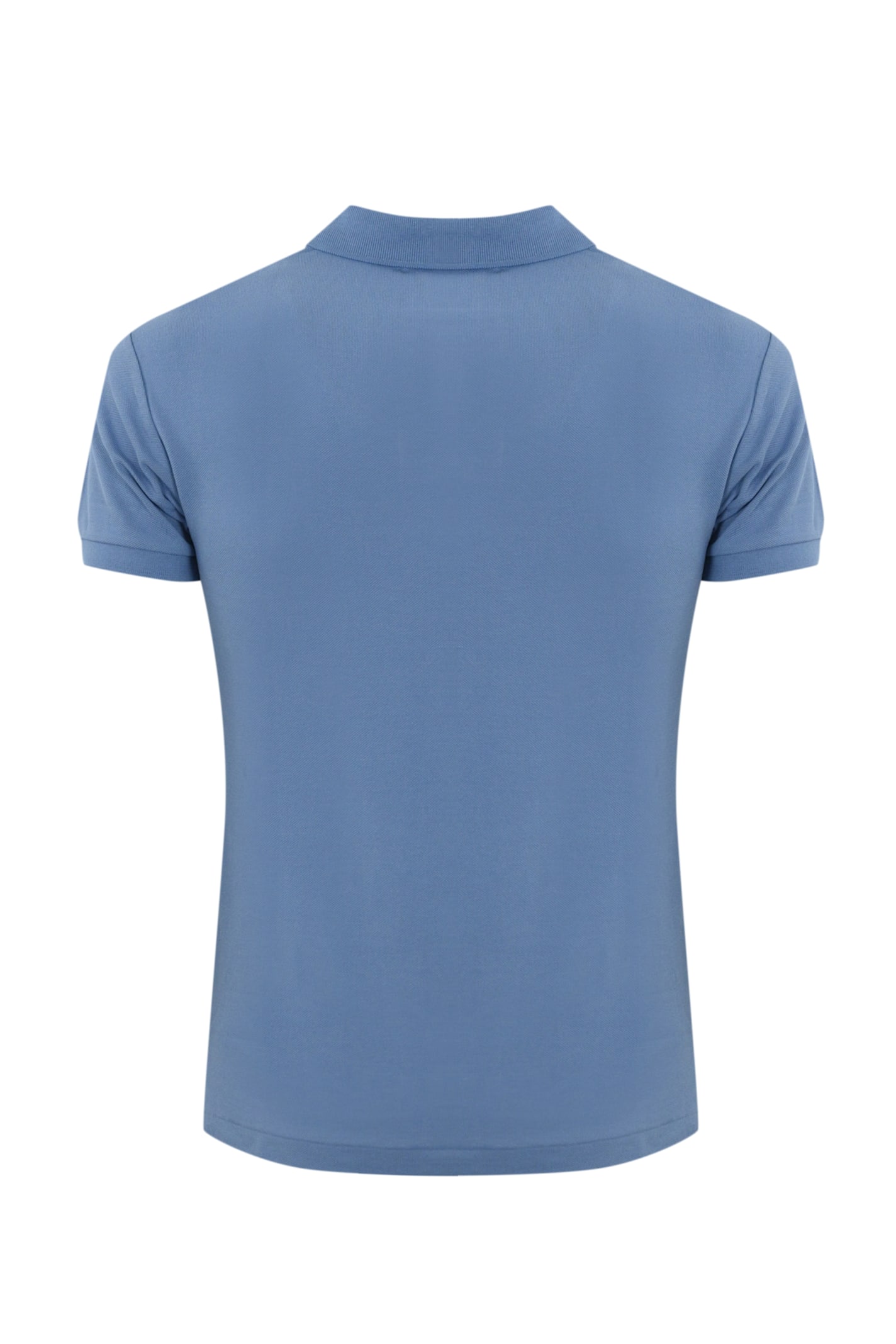 Polo Ralph Lauren Two-button Cotton Polo With Logo In Celeste