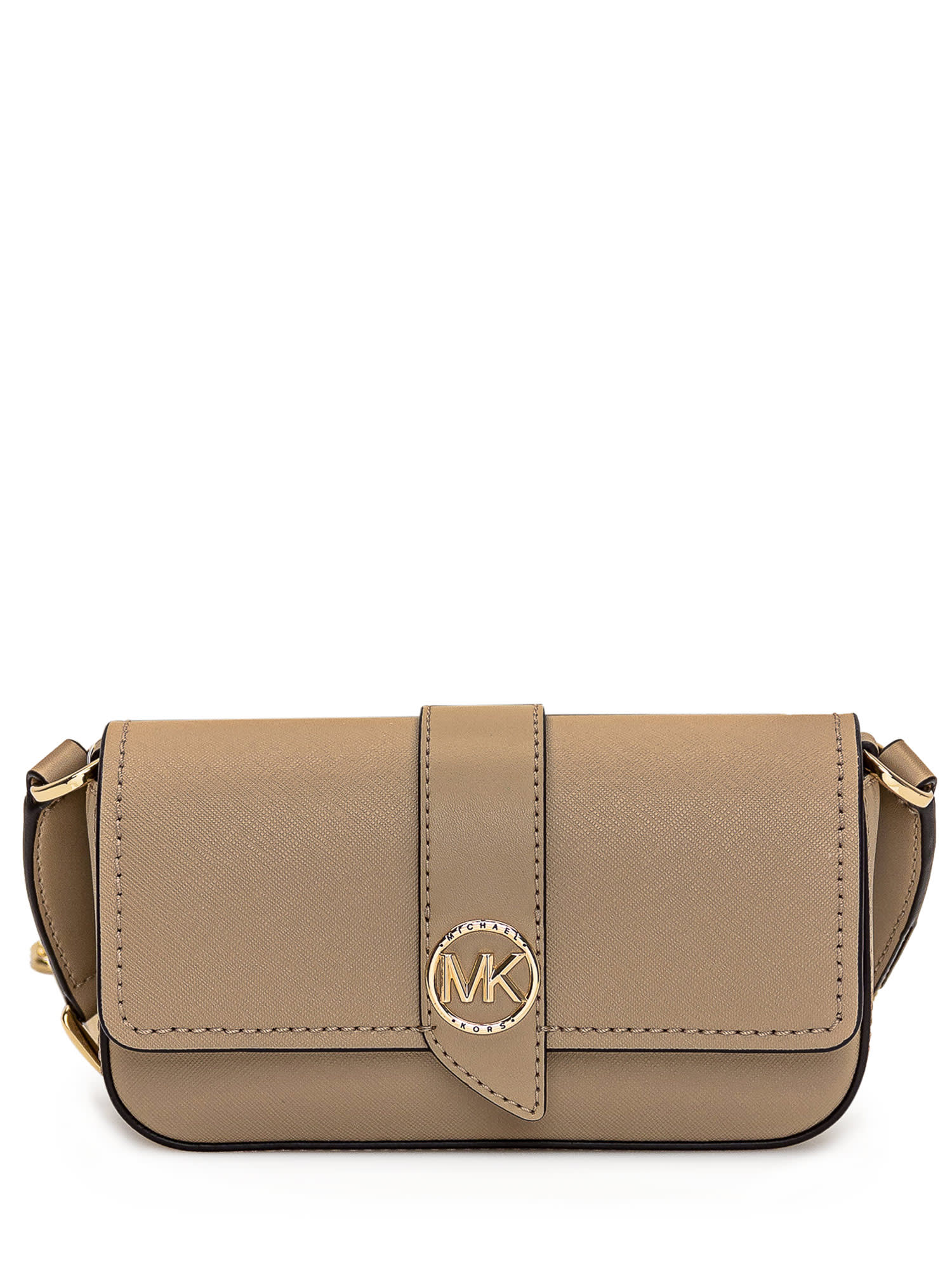 MICHAEL KORS GREENWICH SHOULDER BAG Woman Camel