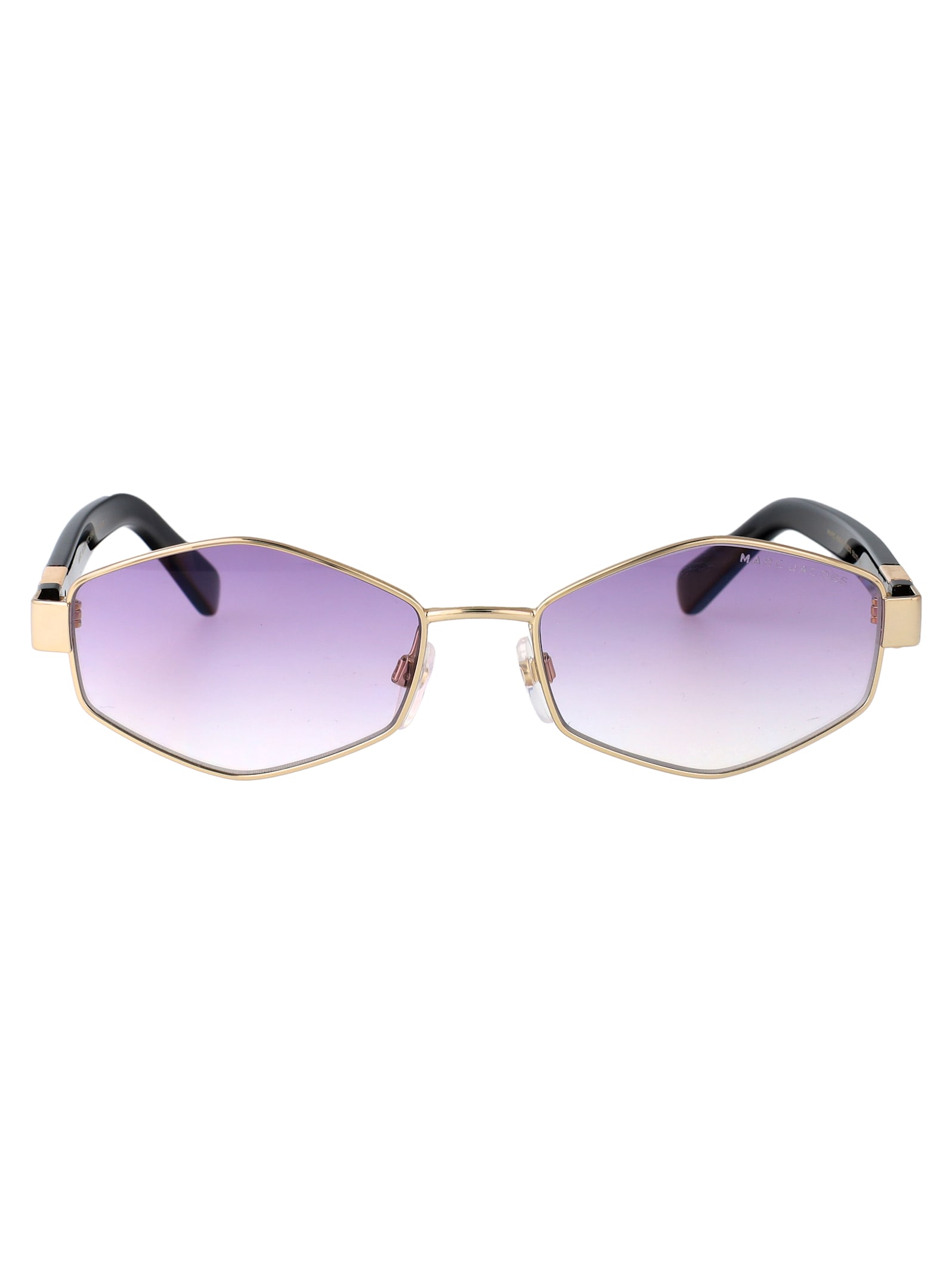 Marc Jacobs Gold Violet Metal Sunglasses In Gold