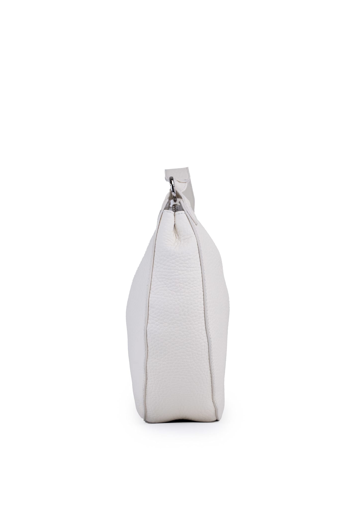 Orciani Dumpling Soft Large Leather Bag In Bianco