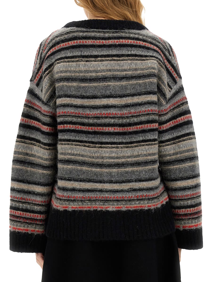 Ganni Boxy Fit Cardigan In Multicolour