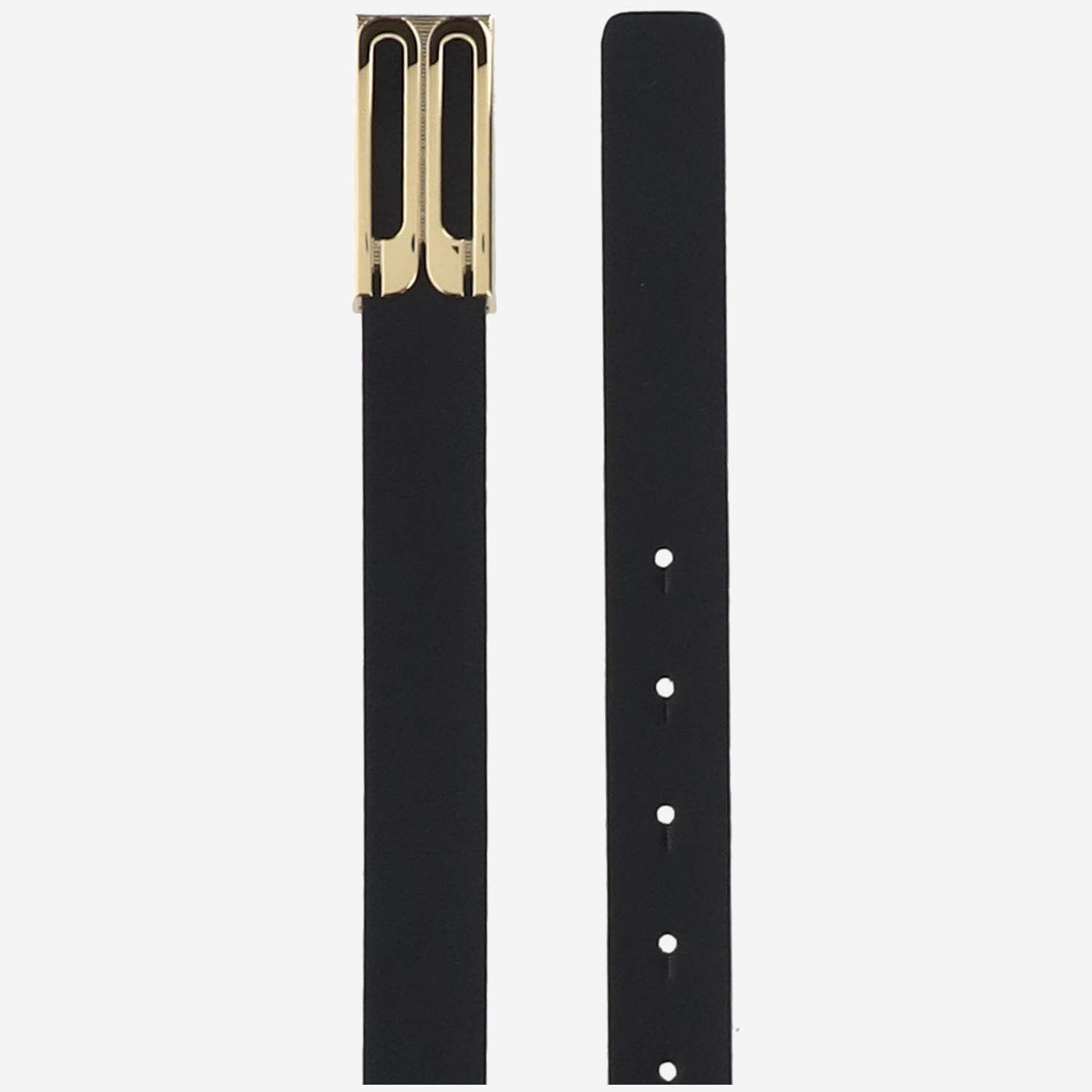 Shop Victoria Beckham Jumbo Frame Exclusive Leather Belt In Black