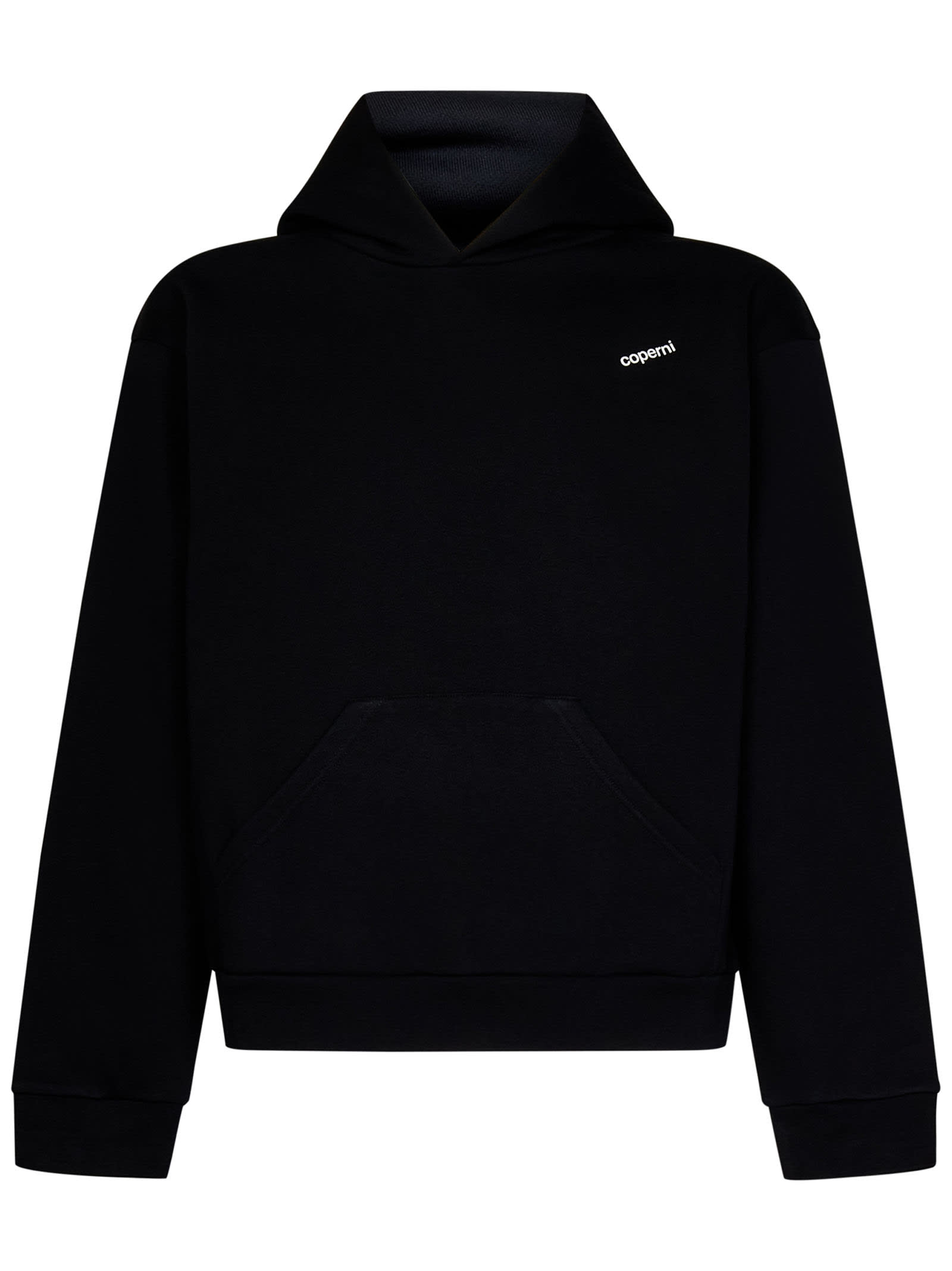 Coperni Black Printed Hoodie In Black