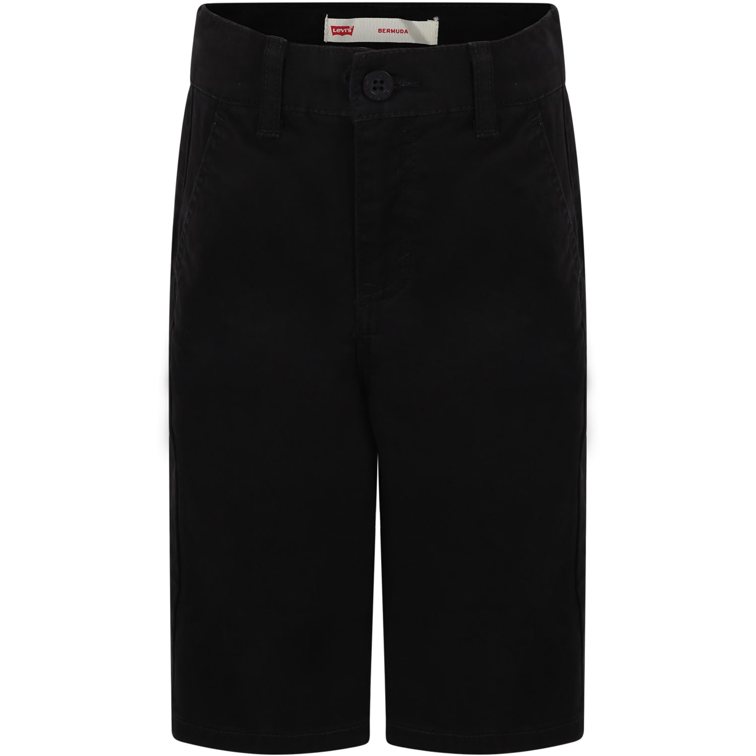 Levi's Kids' Black Shorts For Boy With Logo