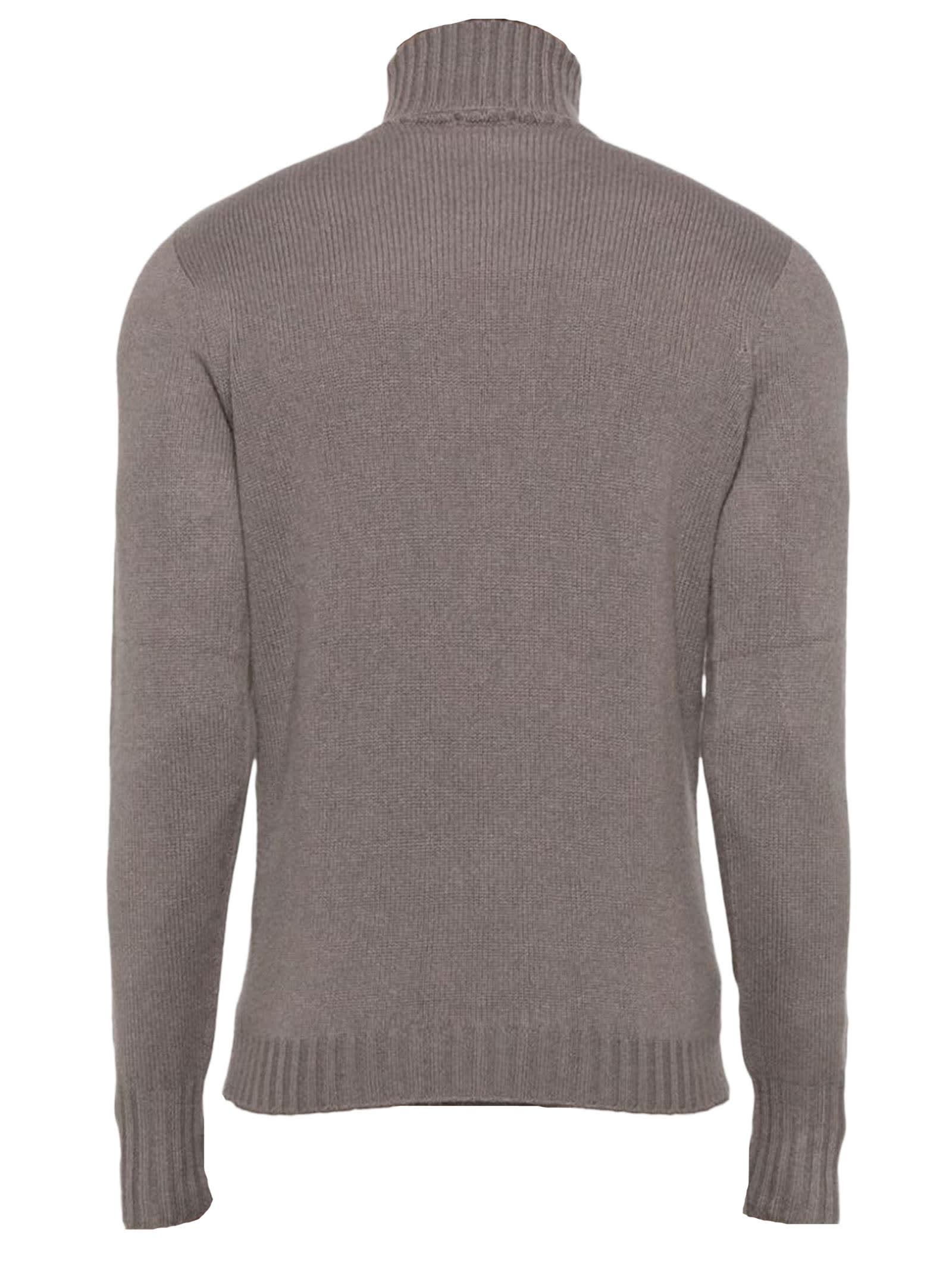 Shop Drumohr Taupe Cashmere Sweater In Grey