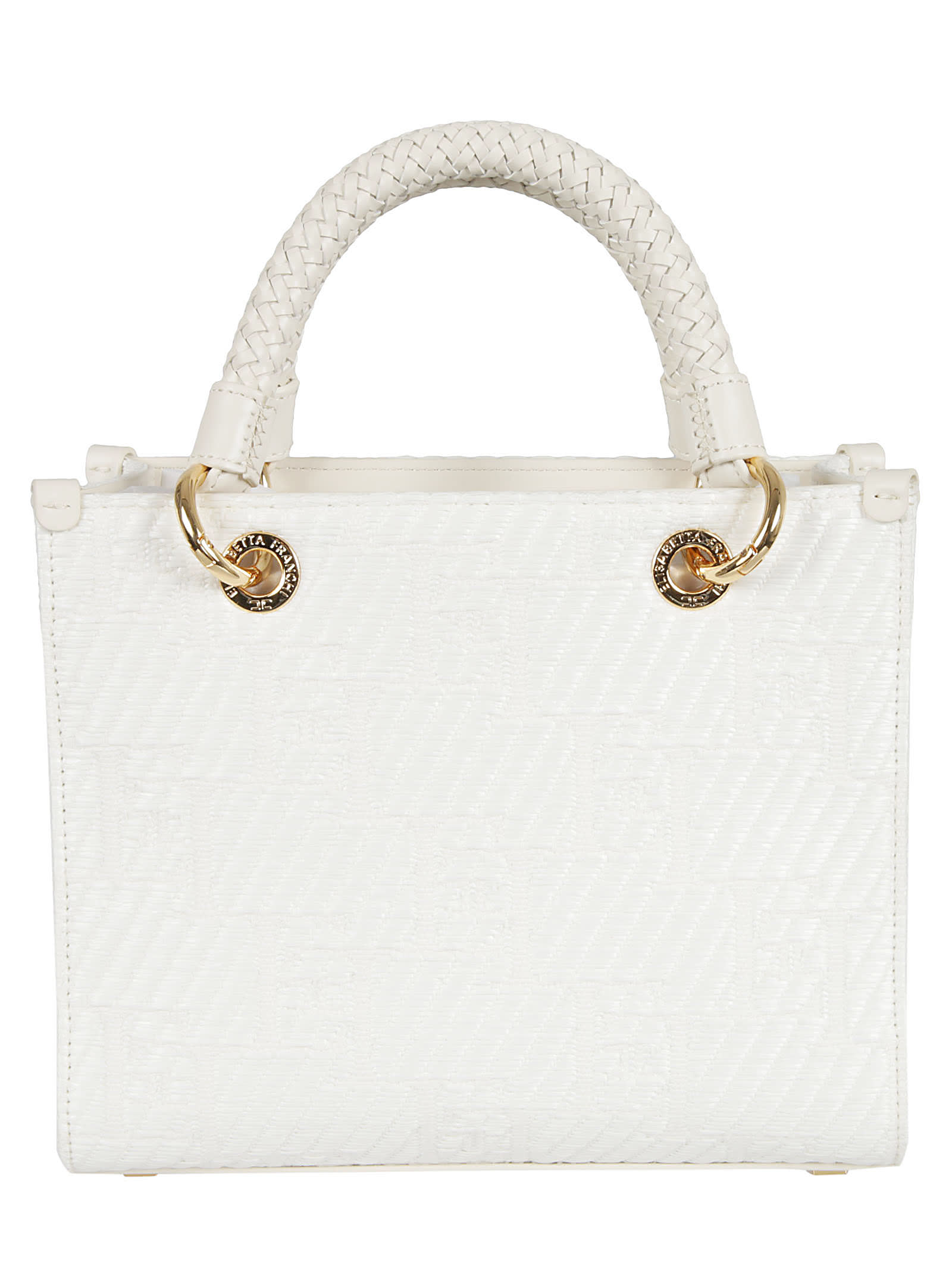 Woven Top Handle Patterned Tote