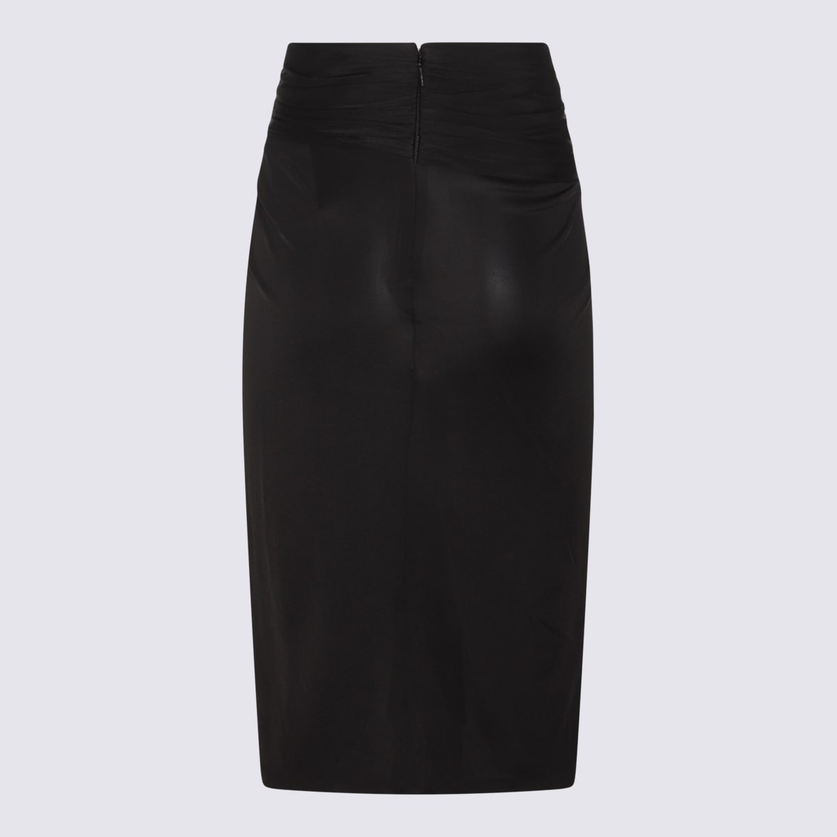 Shop Saint Laurent Black Viscose Skirt