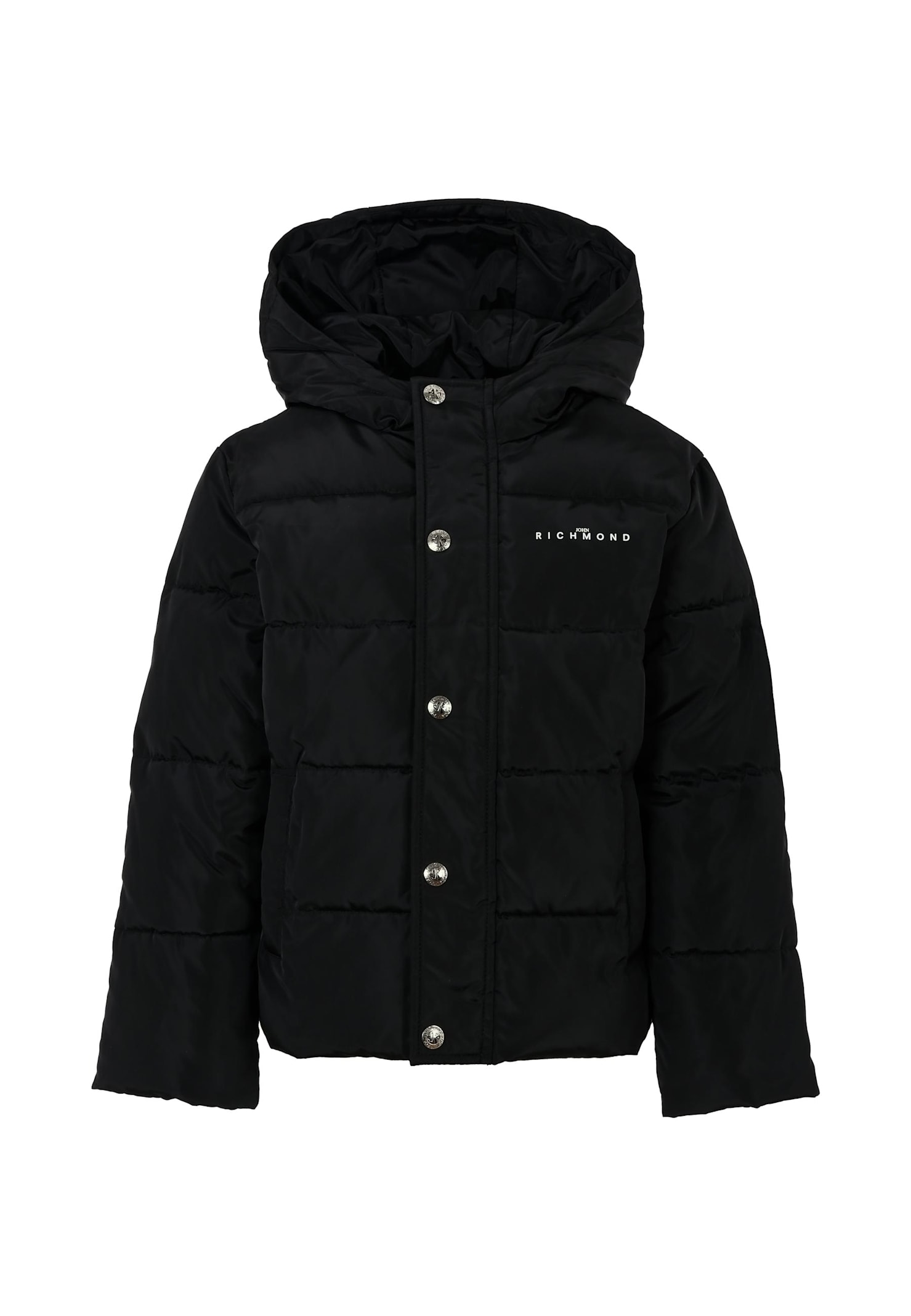 Richmond Kids' Black Down Jacket For Boy With Logo