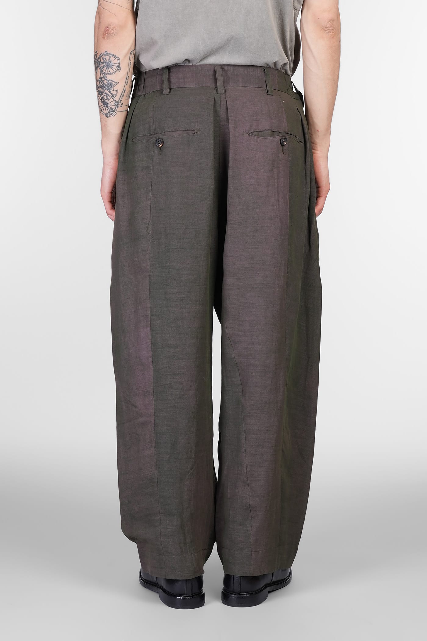 Ziggy Chen Pants In Multicolor Cotton