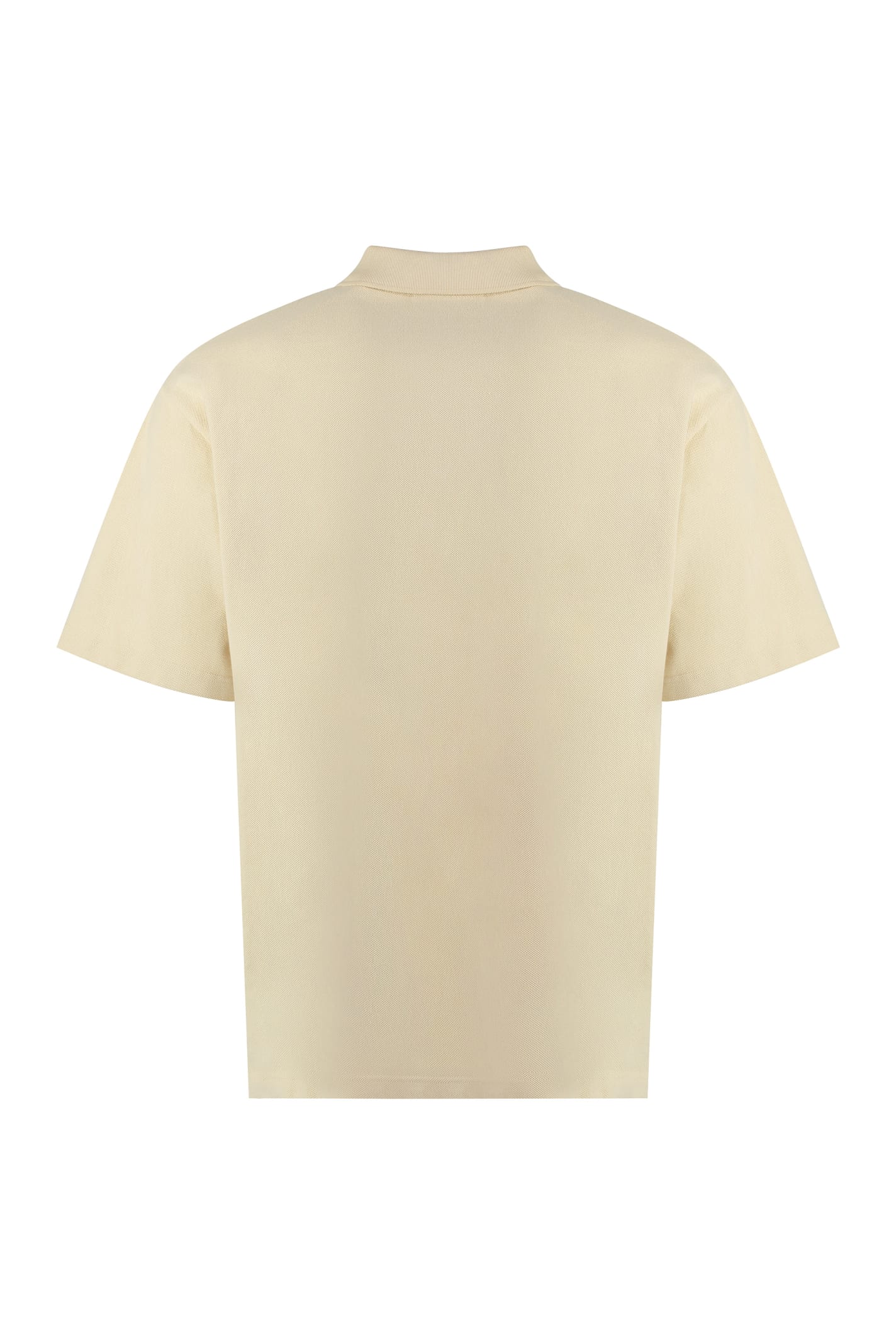 Shop Maison Kitsuné Cotton-piqué Polo Shirt In Ecru