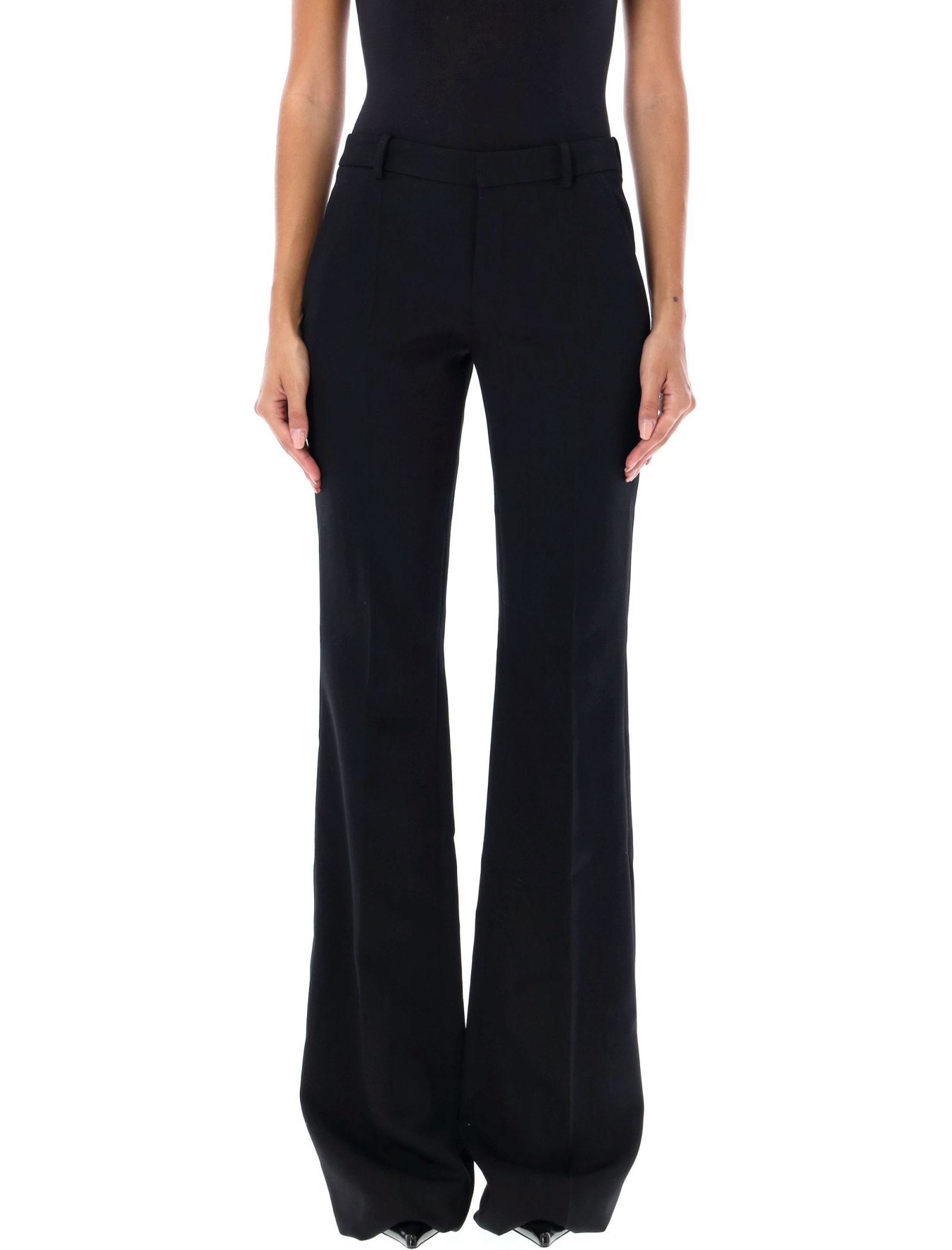 Saint Laurent Low-rise Bootcut Jeans In Black