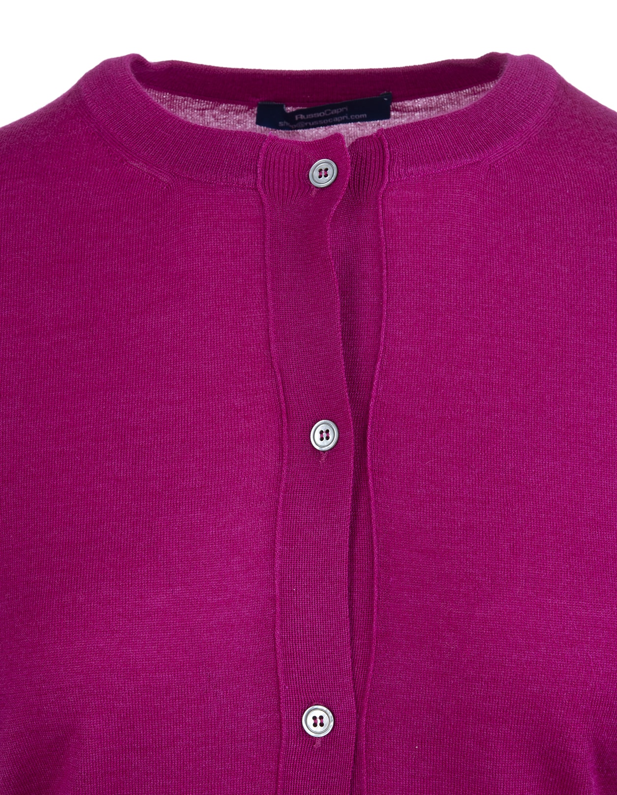 FEDELI FEDELI WINE ROUNDNECK CARDIGAN