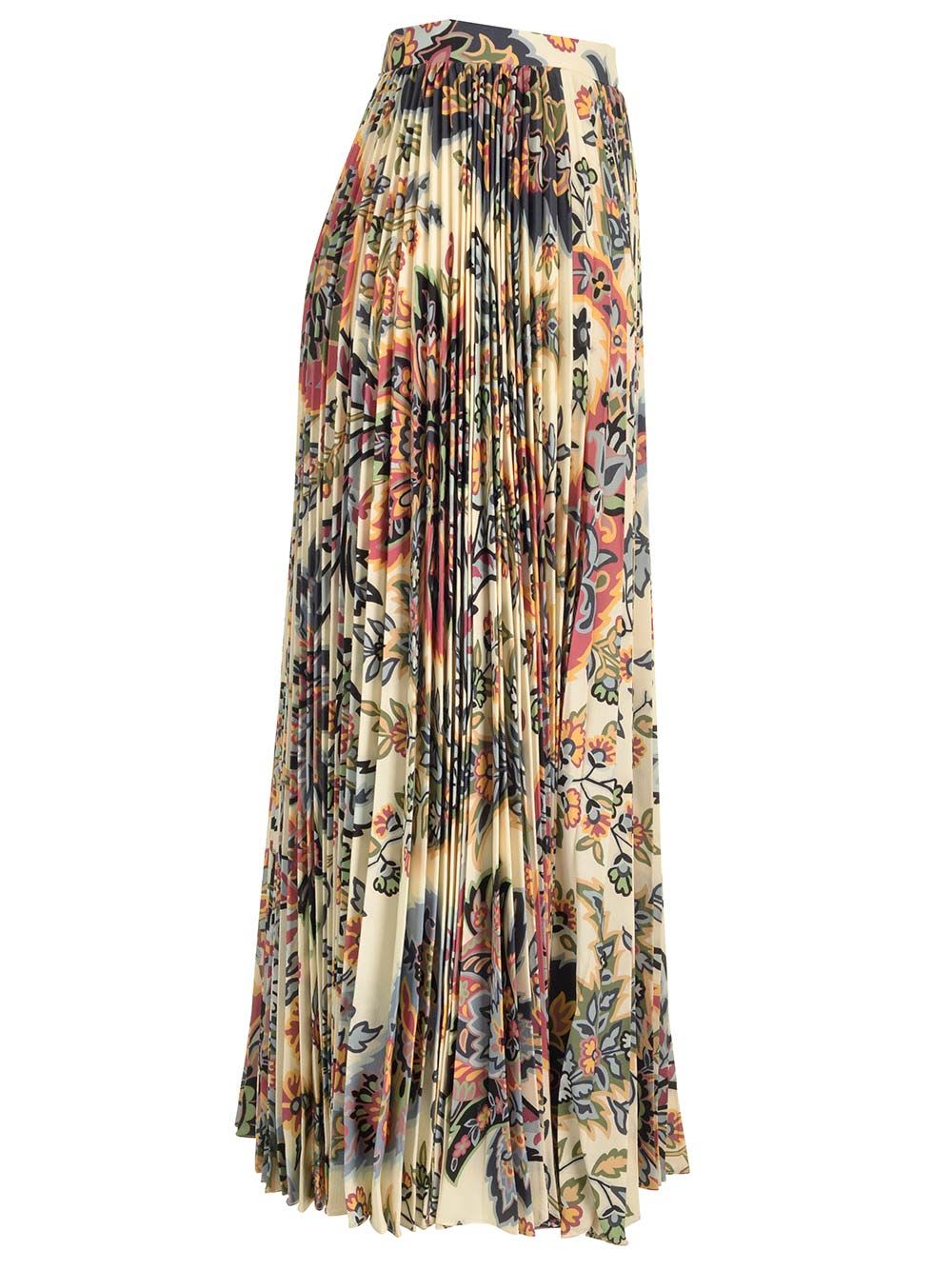 Etro High-waisted Printed Midi Skirt In Stampa F.do Bejge