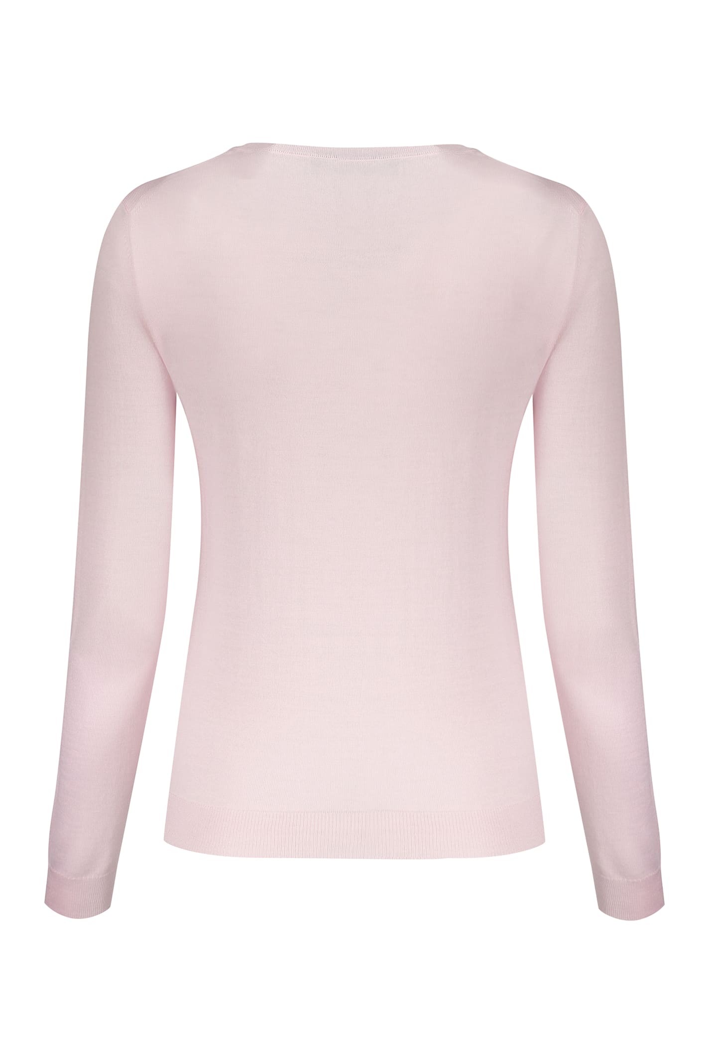 Valentino Long Sleeve Crew-neck Sweater In Purple