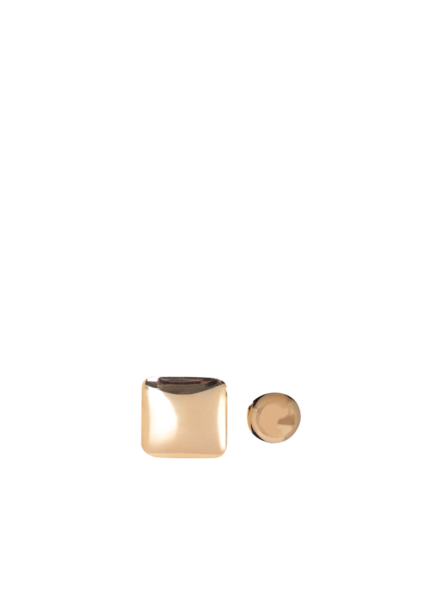 Jacquemus Les Rond Carre Gold Earrings In Metallic