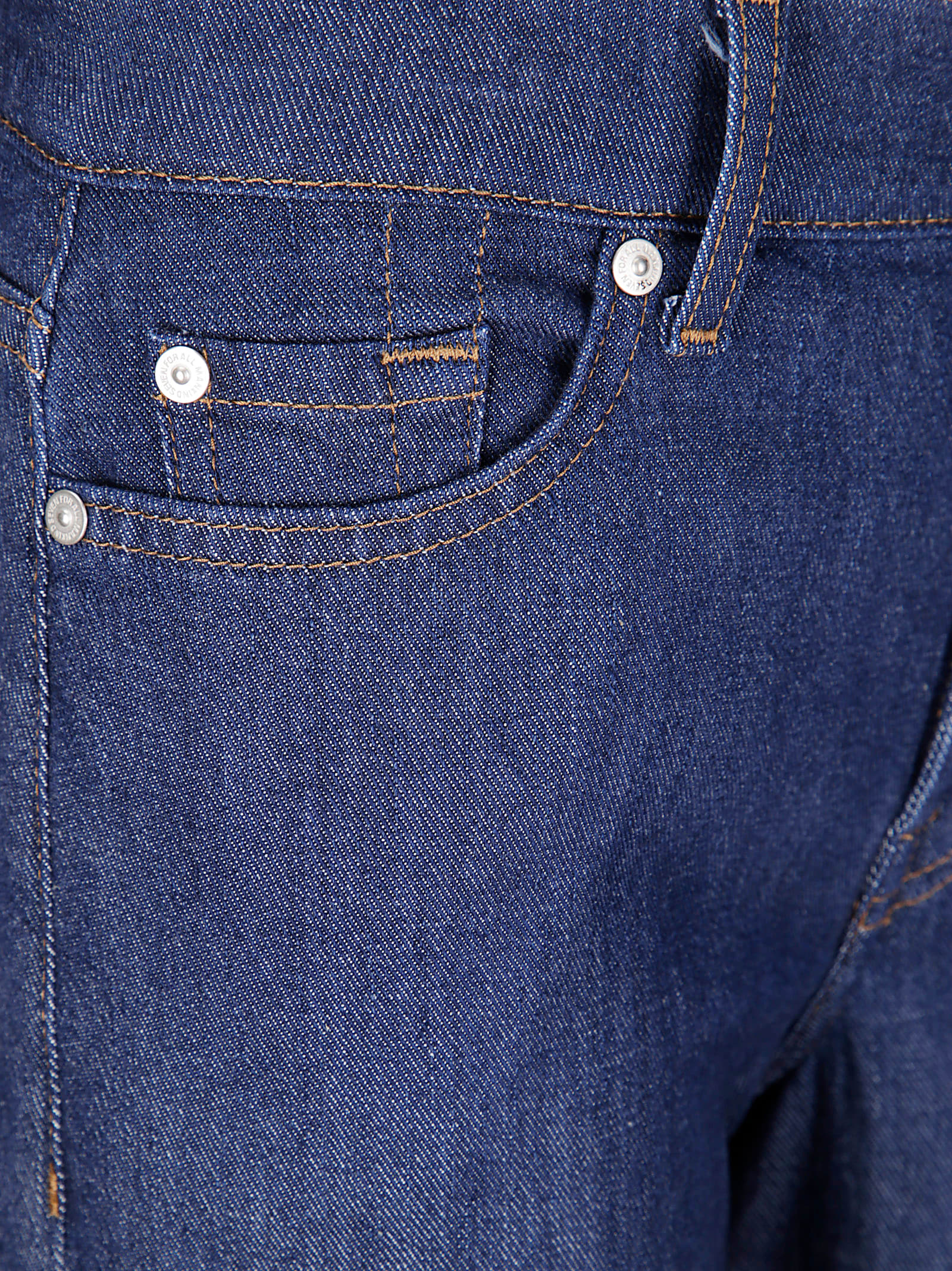 7 For All Mankind Straight-leg Jeans With Slightly Flared Hem In Blue