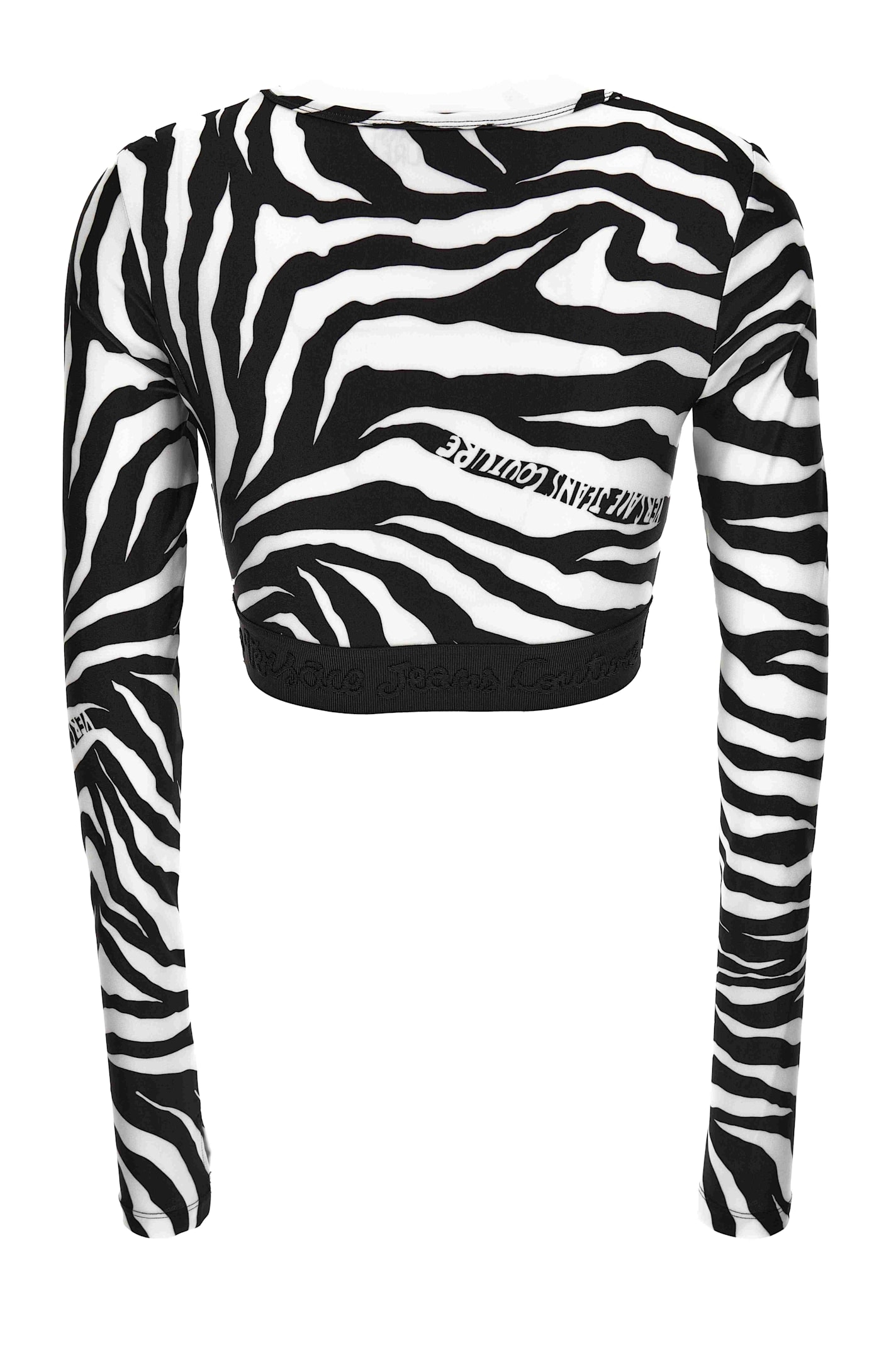 Versace Jeans Couture Zebra-print T-shirt In Black