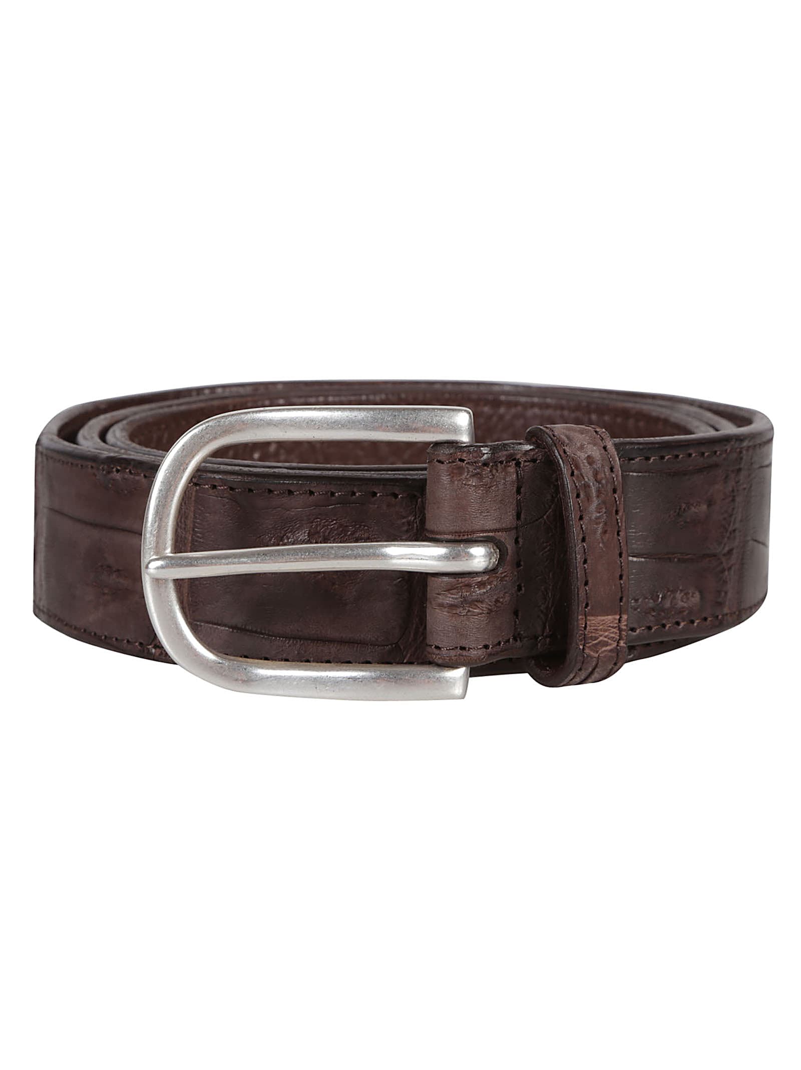 Shop Orciani Classic Belt In Eba Ebano