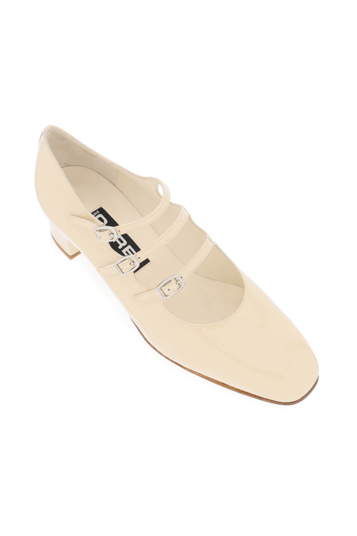 Shop Carel Patent Leather Kina Mary Jane In Beige (beige)