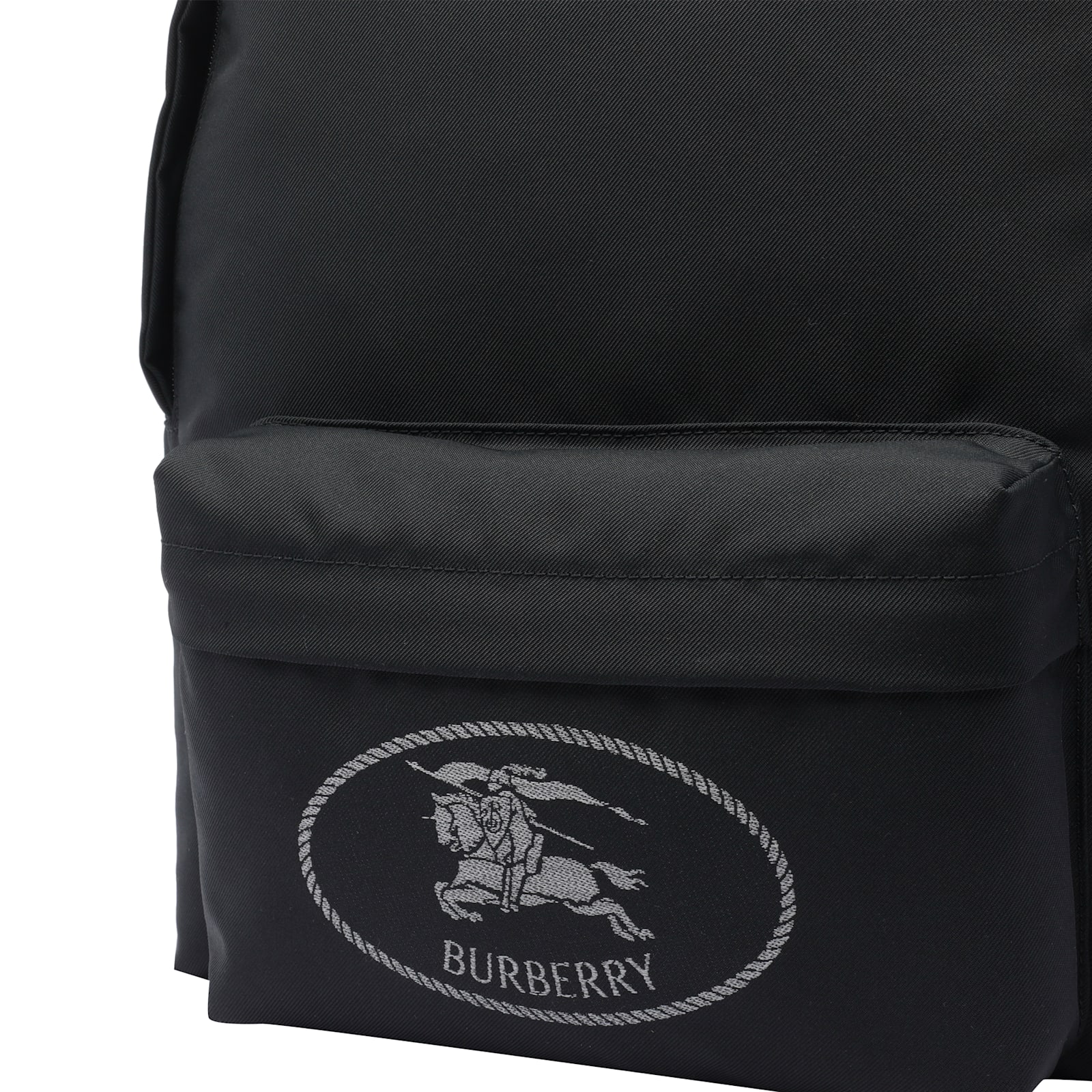 Burberry Black Backpack With Spacious Design And Padded Straps In Black