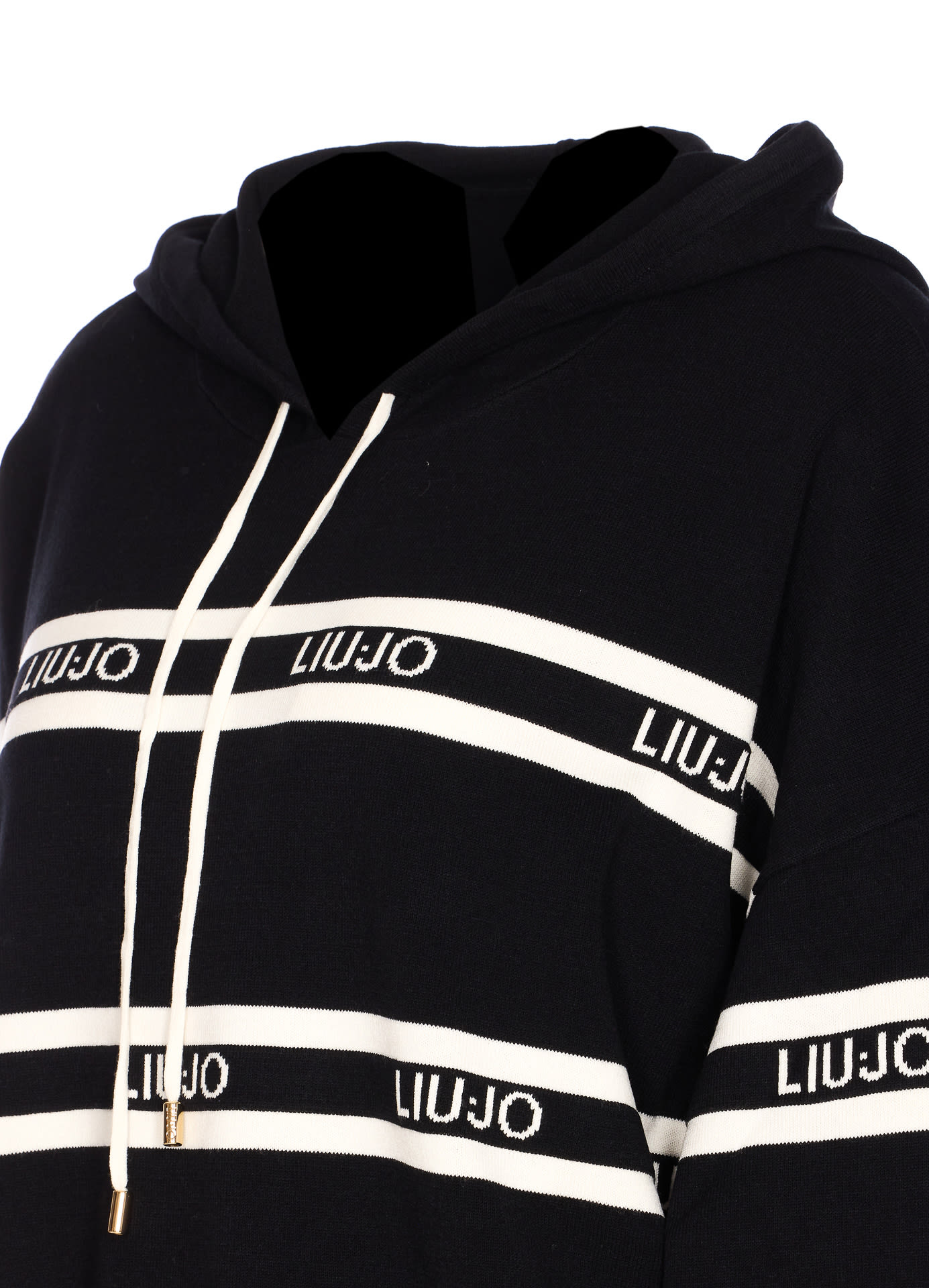 Liu •jo Knitted Sweatshirt In Black