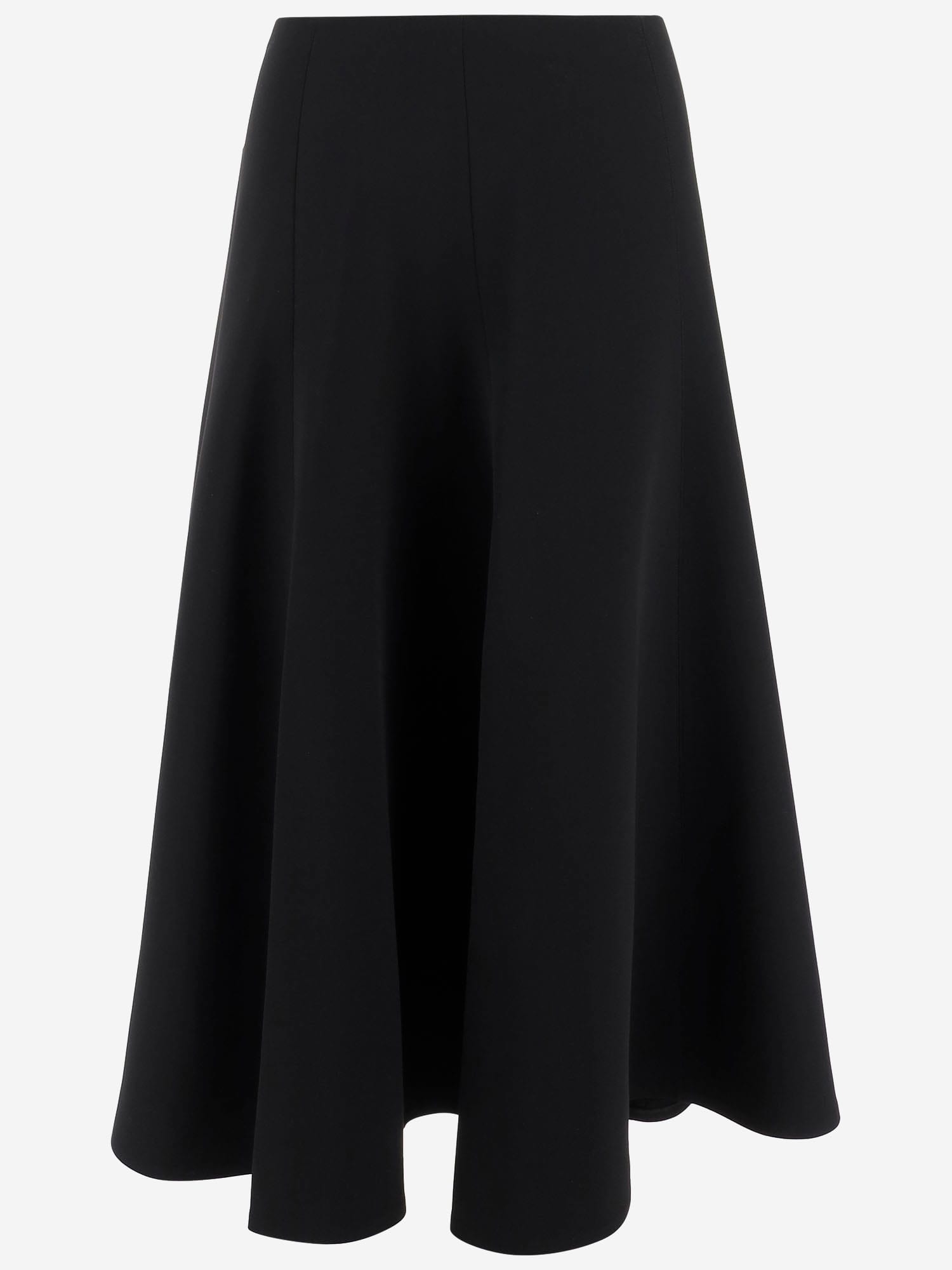 Jacquemus Flared Maxi Skirt In Black