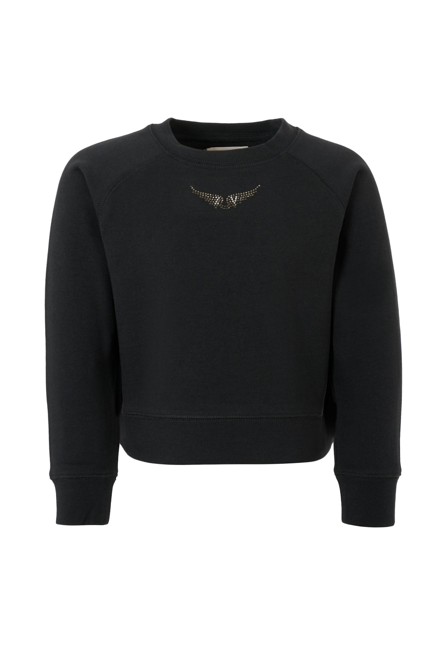 Zadig & Voltaire Black Sweatshirt For Girl With Writing In Black