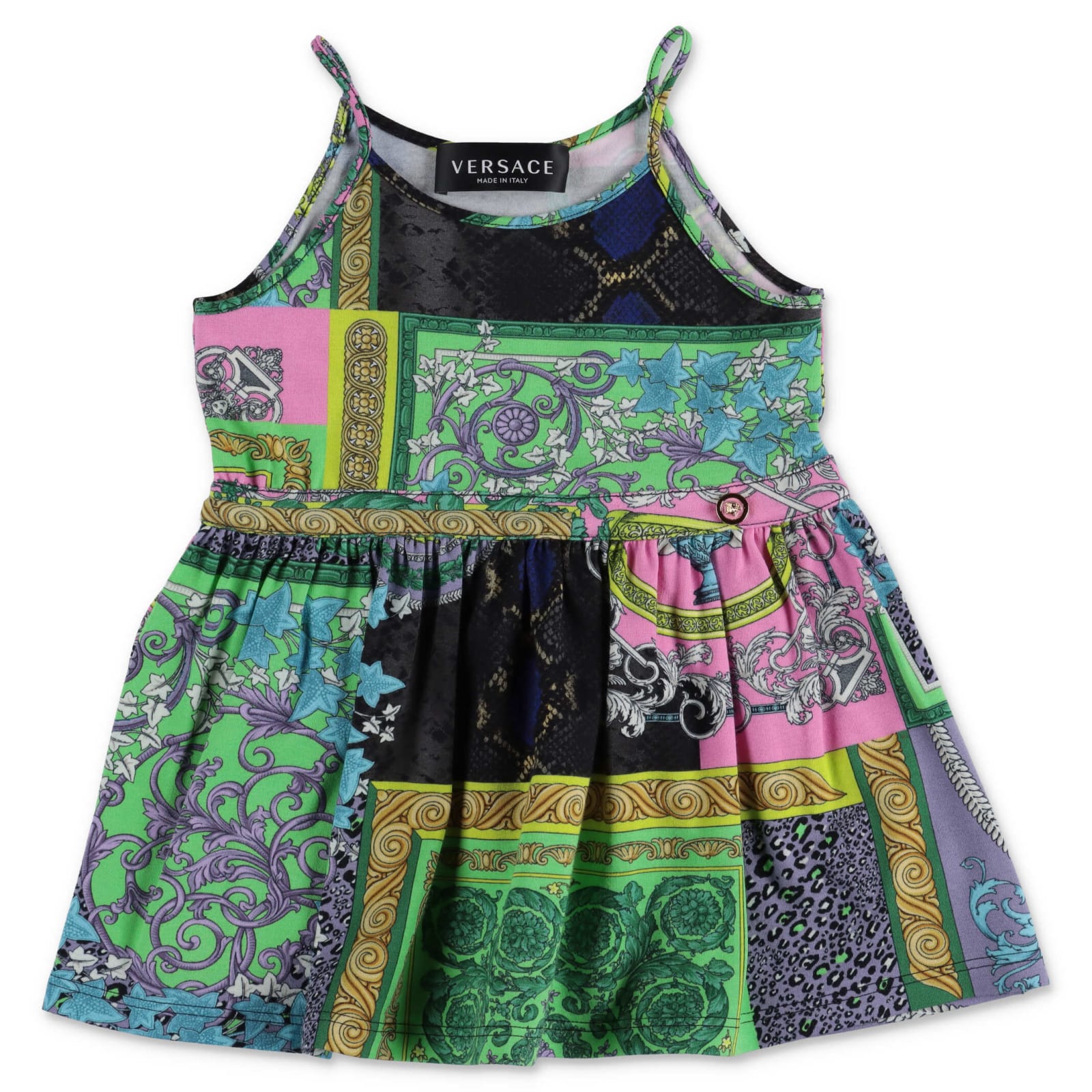 Versace Babies' Dress In Multicolore