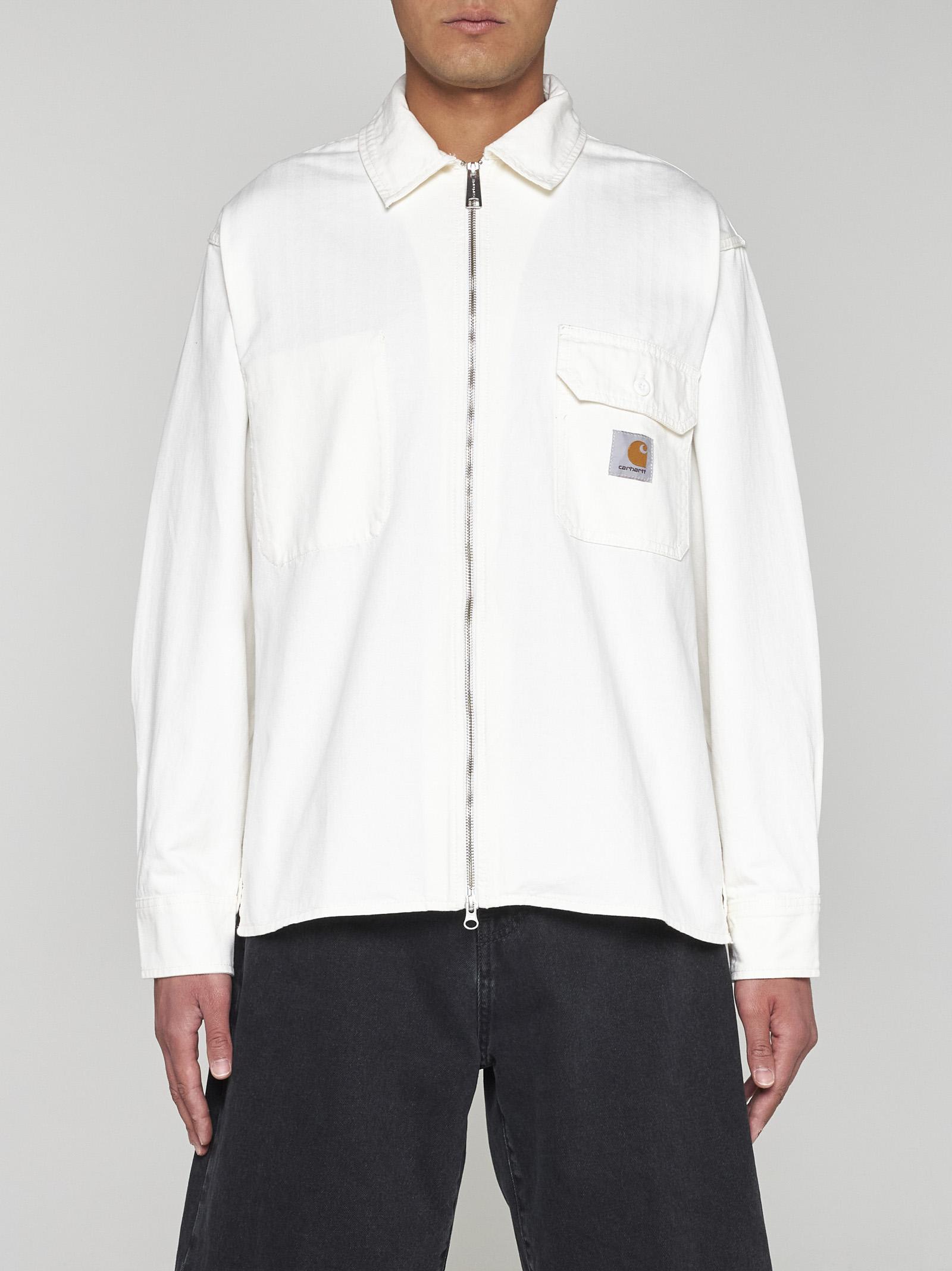 Shop Carhartt Redmond Cotton Shirt Jacket In Bianco