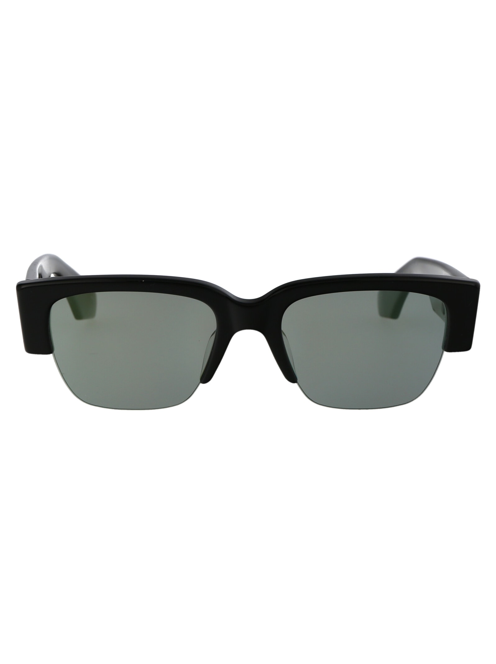 Shop Alexander Mcqueen Am0405s Sunglasses In 002 Black Black Green