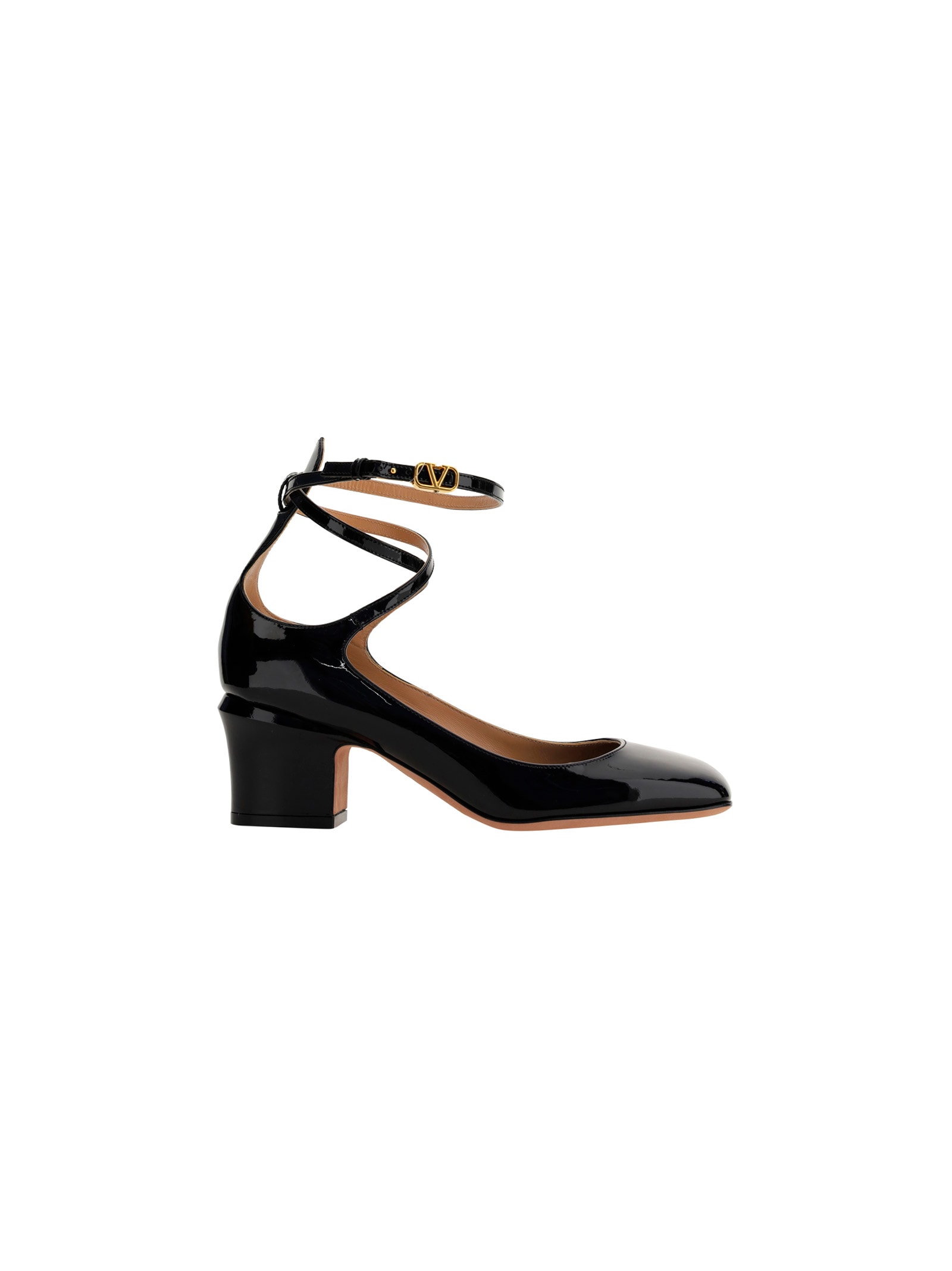 Shop Valentino Tan-go T.60 Ankle Strap Shoes In Black