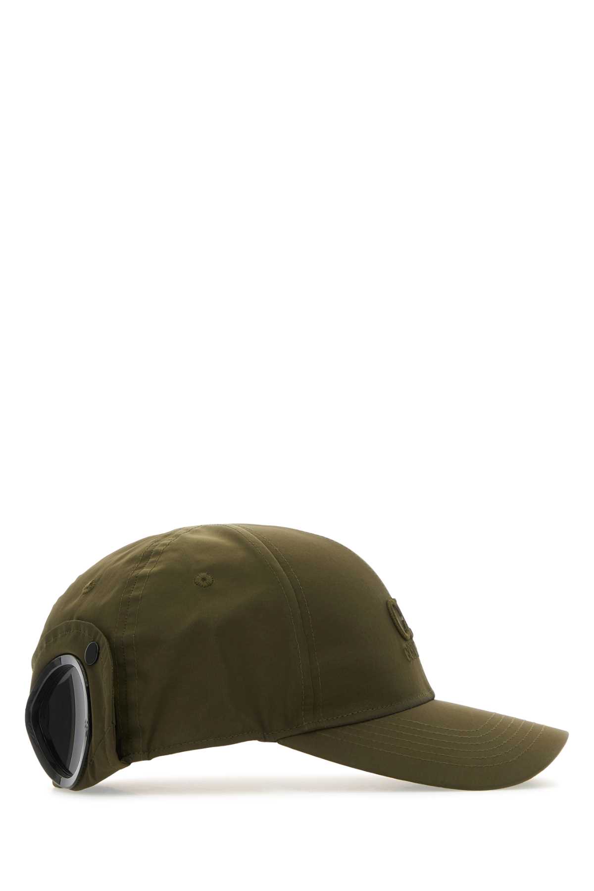 C.p. Company Army Green Nylon Baseball Cap In Ivygreen