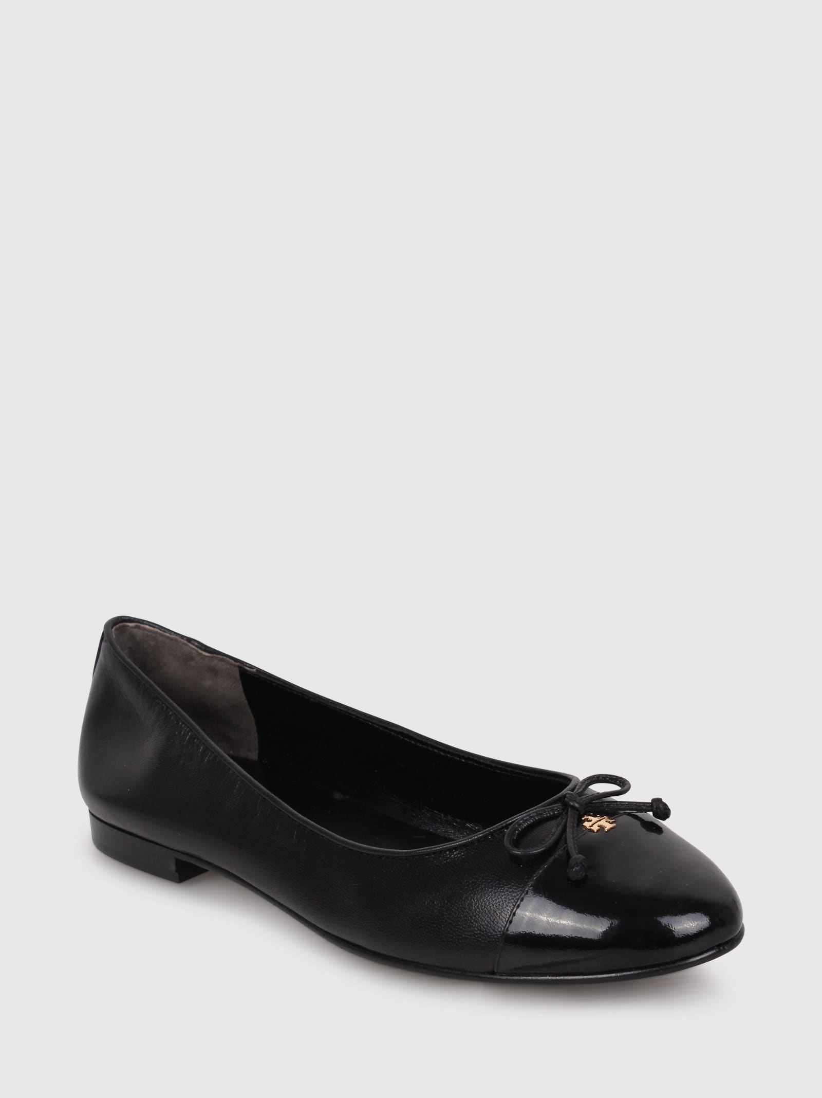 Shop Tory Burch Cap-toe Ballet With Bow