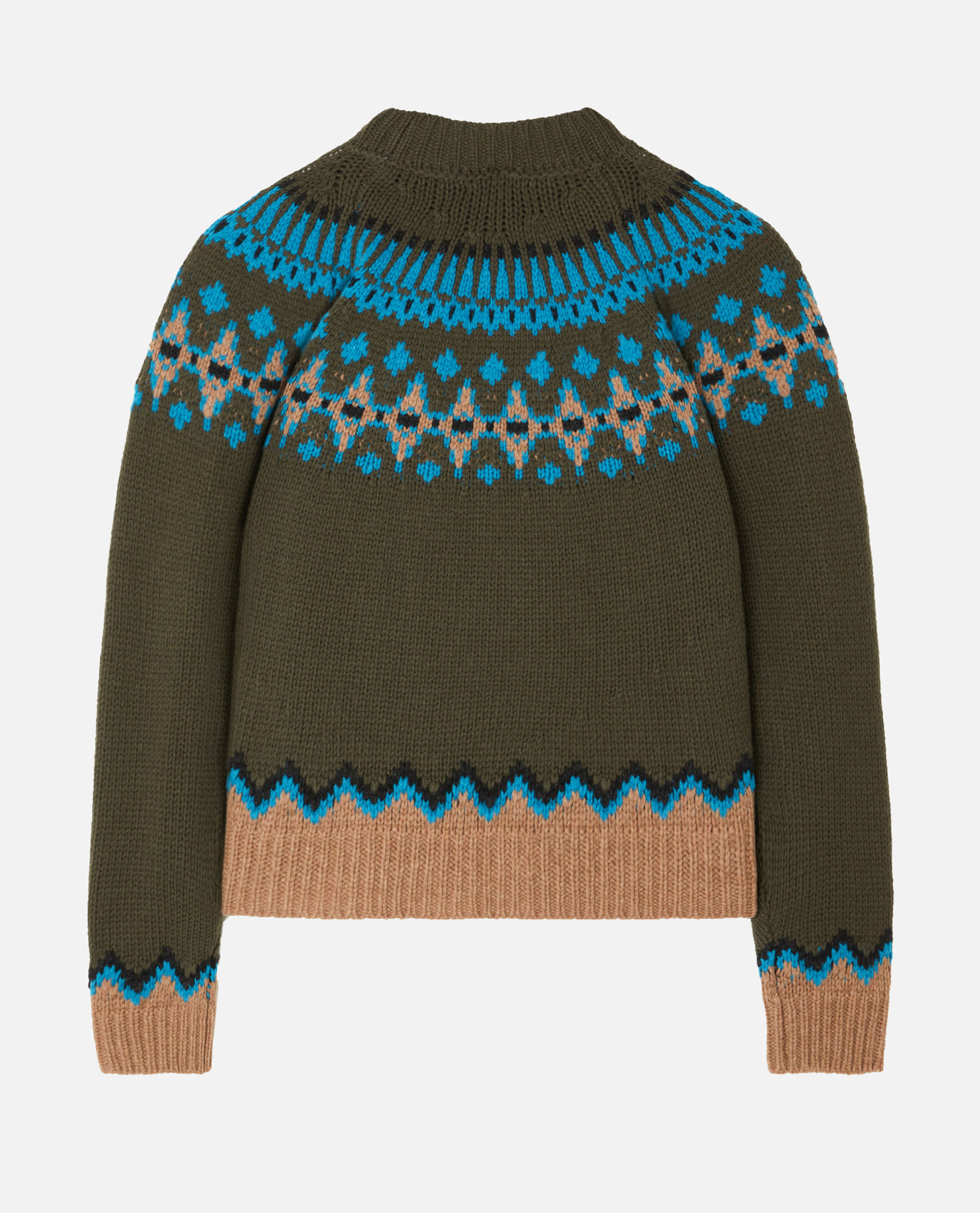 Alanui Sweet Winter Fair Isle Pattern Wool Sweater In Neutral