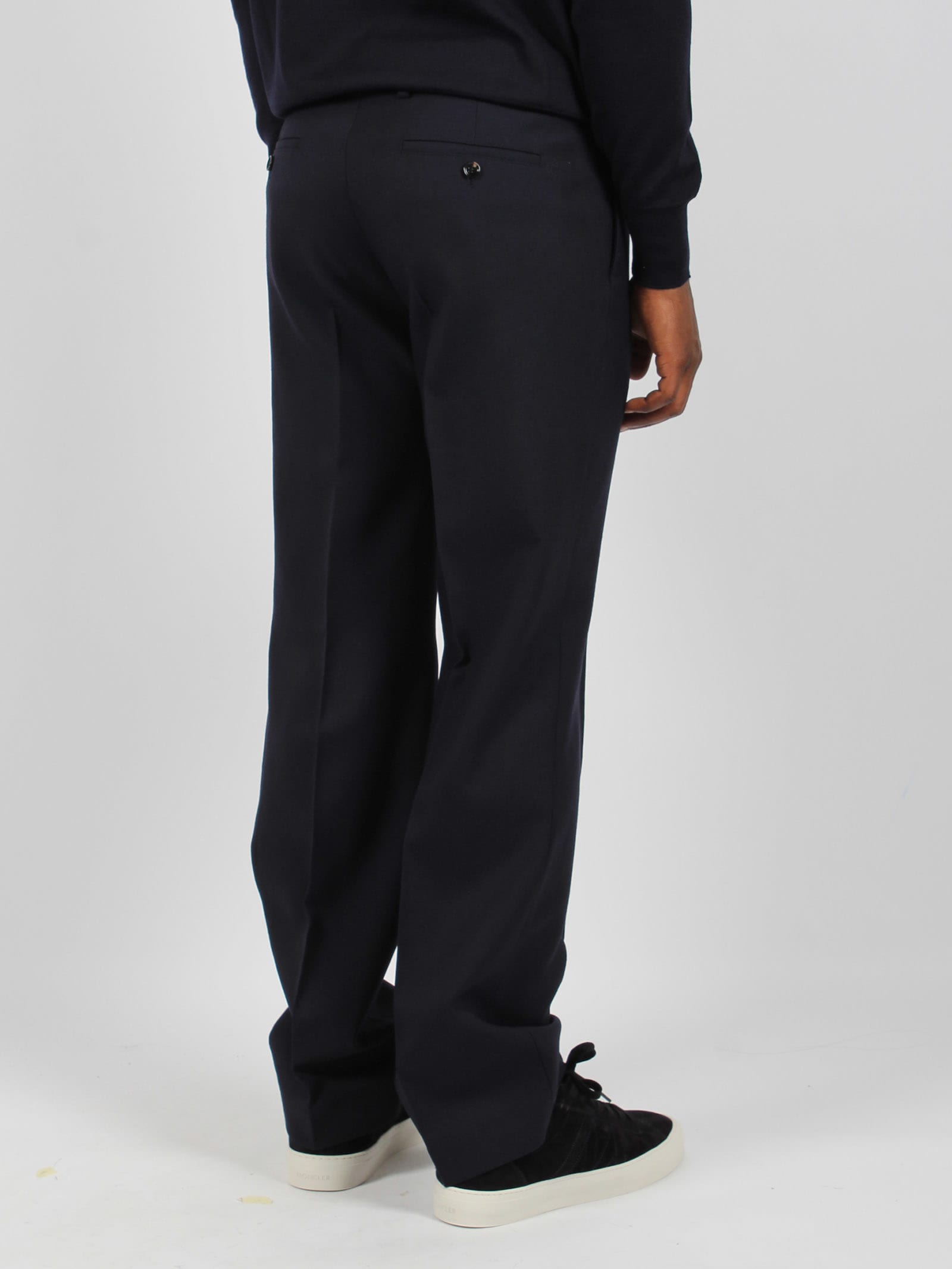 Shop Ami Alexandre Mattiussi Straight Fit Trousers In Blue