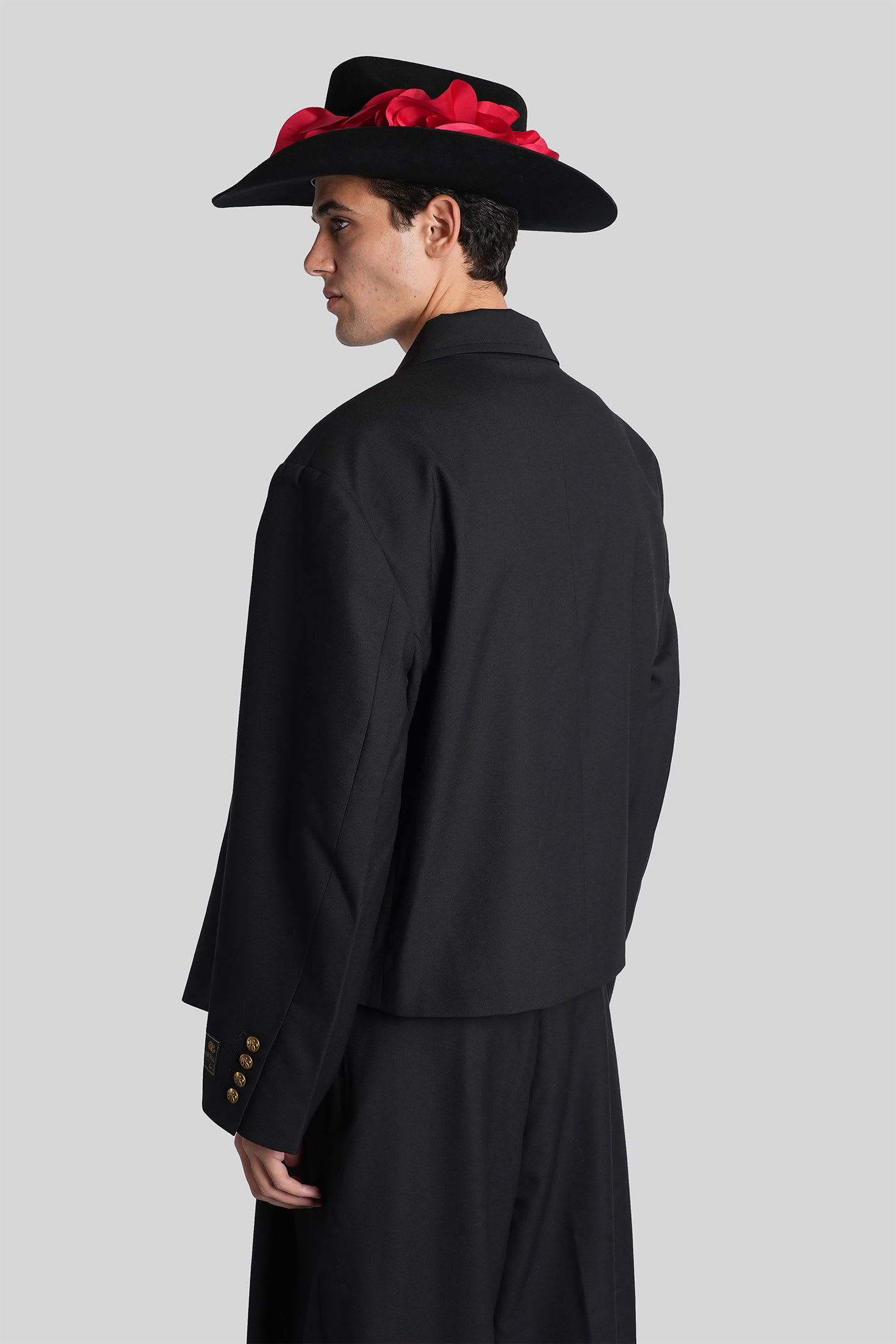 Willy Chavarria Blazer In Black Wool In Black