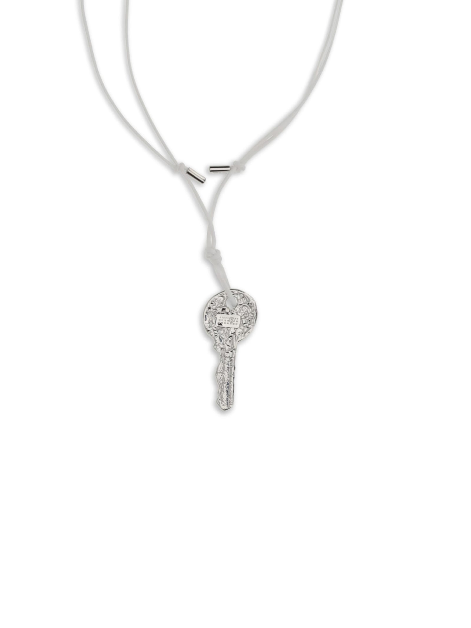 Mm6 Maison Margiela Key Pendant Necklace In Silver