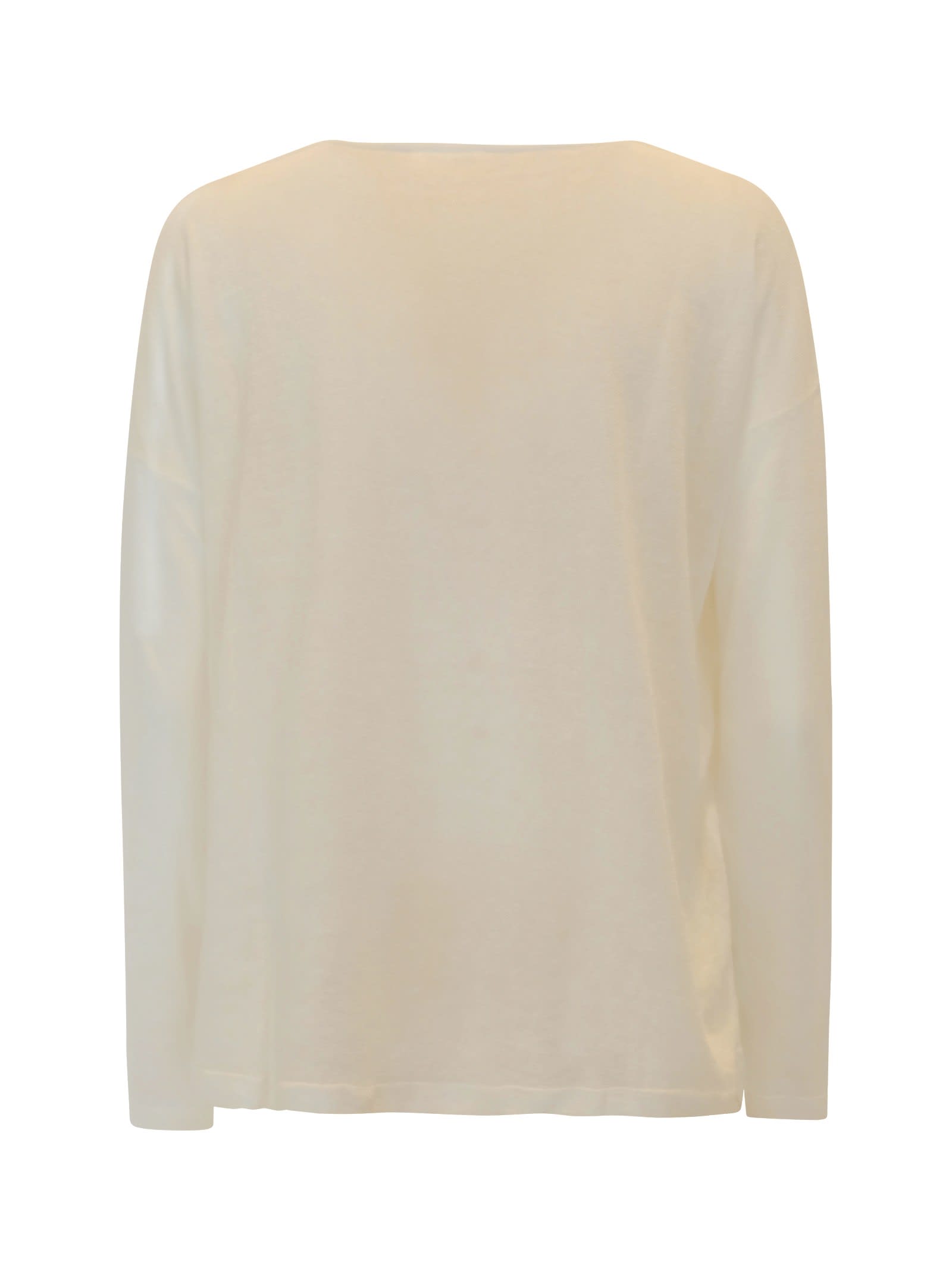 P.A.R.O.S.H PAROSH BABYLON IVORY LINEN/VISCOSE SWEATER