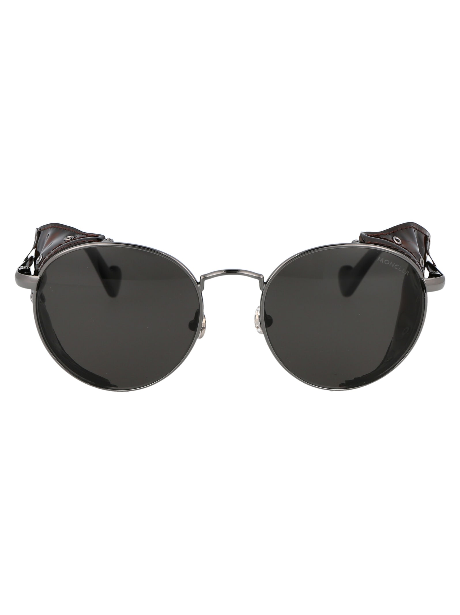 Moncler Ml0182 Sunglasses In 08d Ruthenium