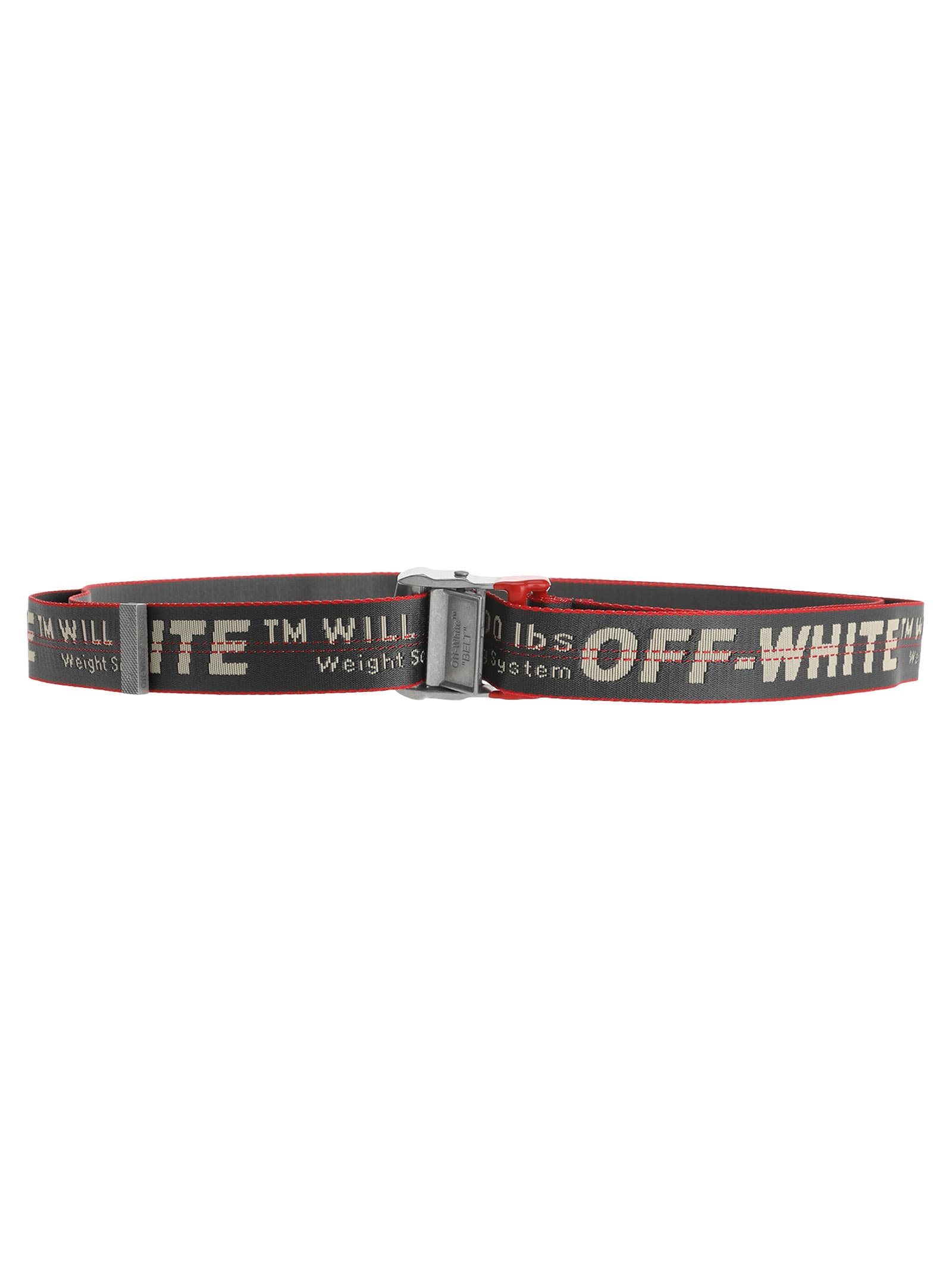 Off-White Off White Industrial Logo Belt - ANTHRACITE + RED - 10977522 ...
