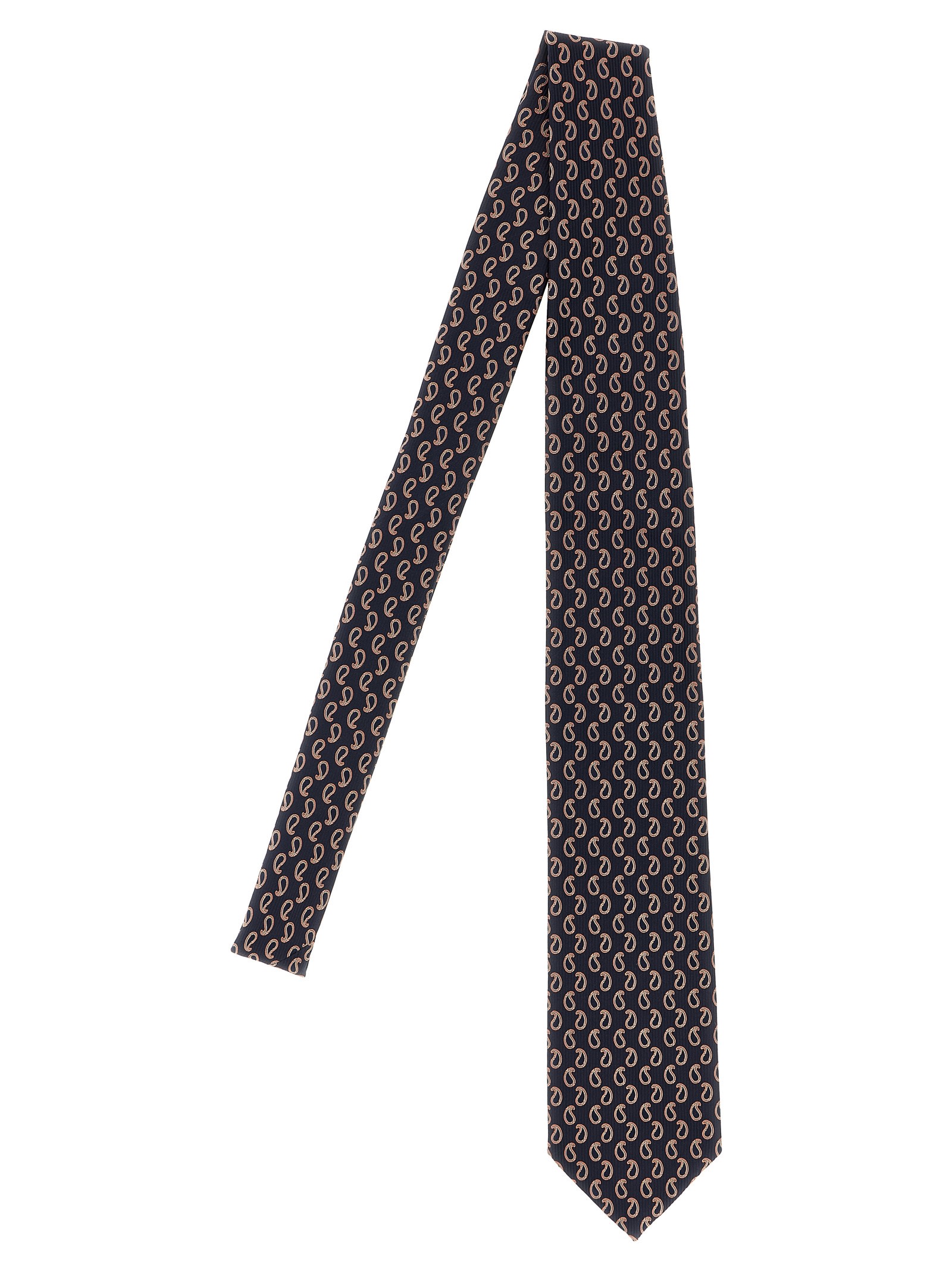 Brioni Jacquard Tie Ties And Papillon Blue In Brown