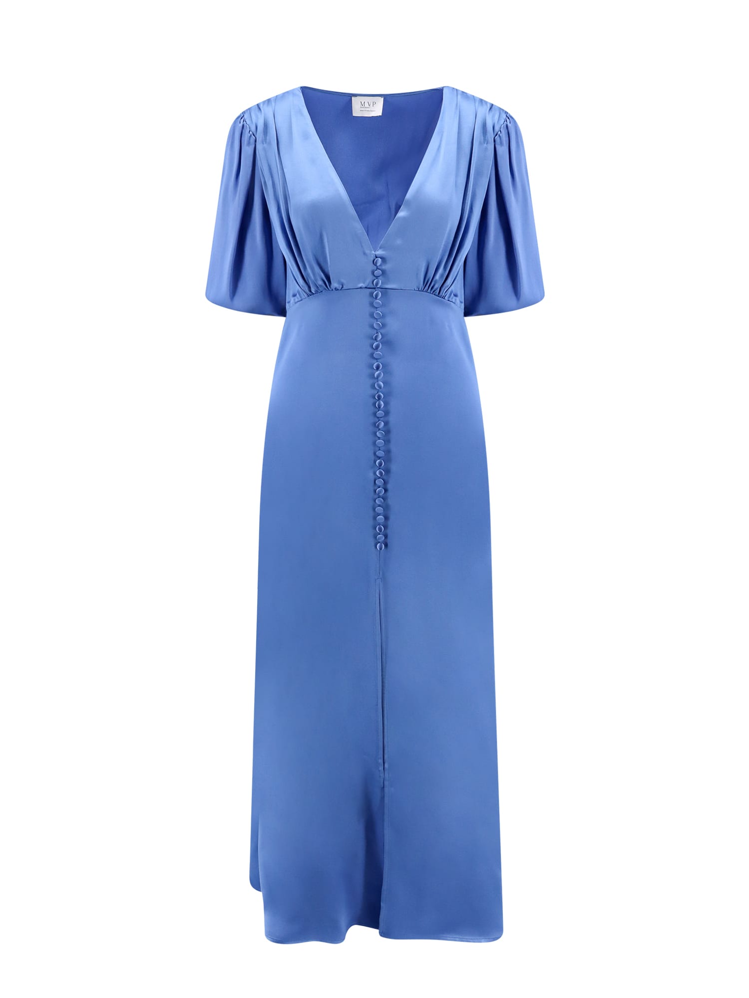 Shop Mvp Wardrobe Grand Ribaud Dress In Blue