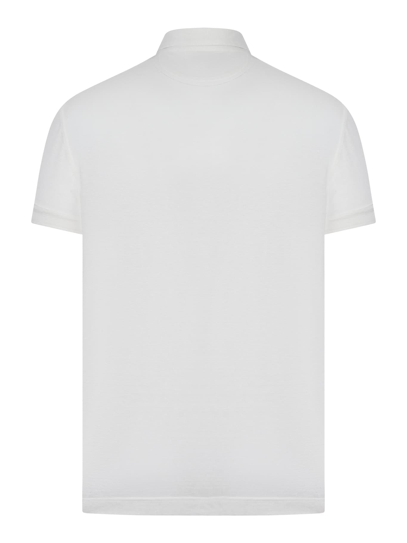 Tom Ford White Polo Shirt With Classic Collar In Cotton Blend Man